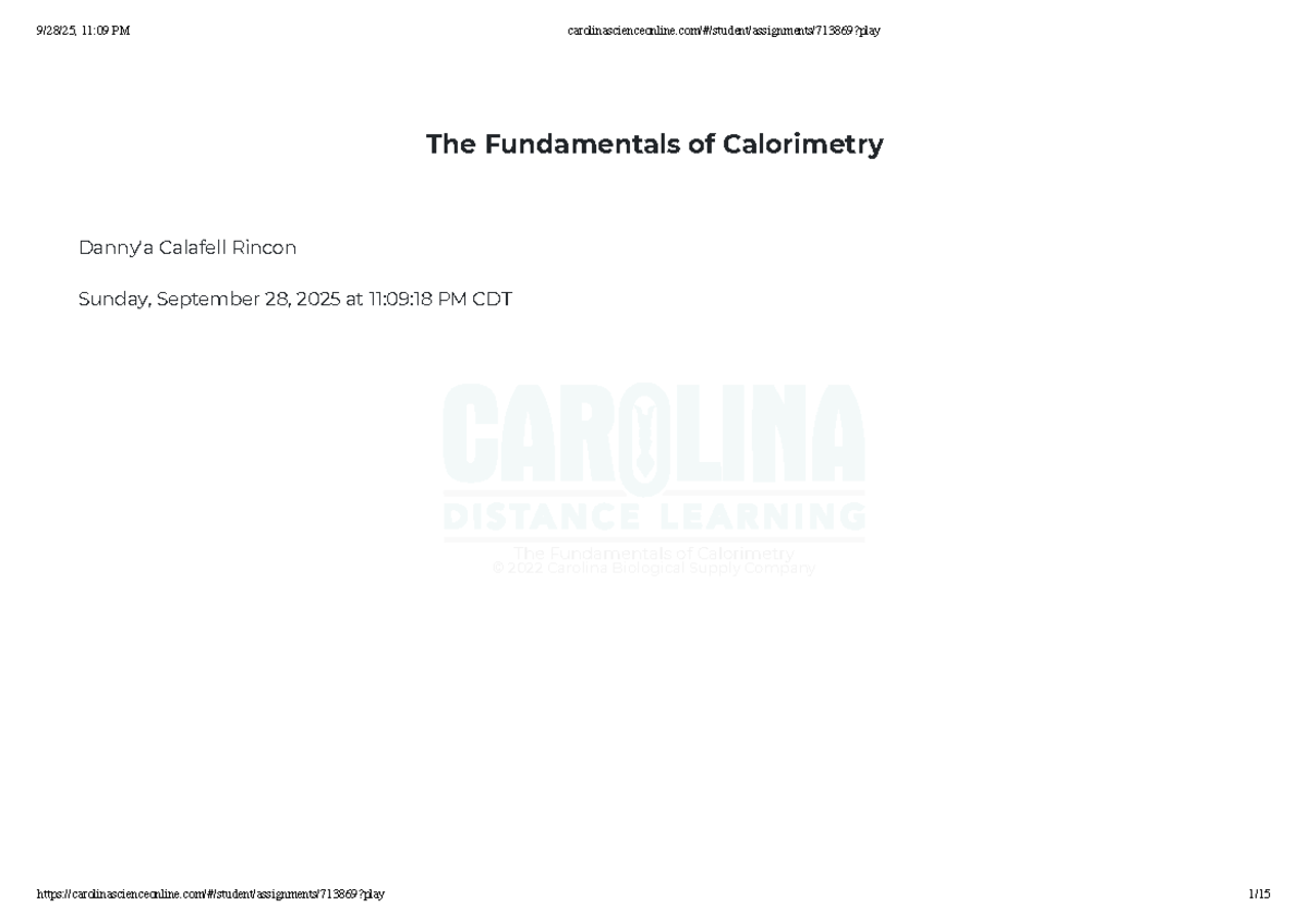 4-1 Lab: The Fundamentals of Calorimetry Analysis and Data - Studocu