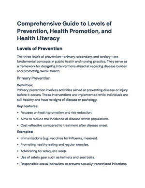 Health Promotion - Study Notes & Assignments - Studocu