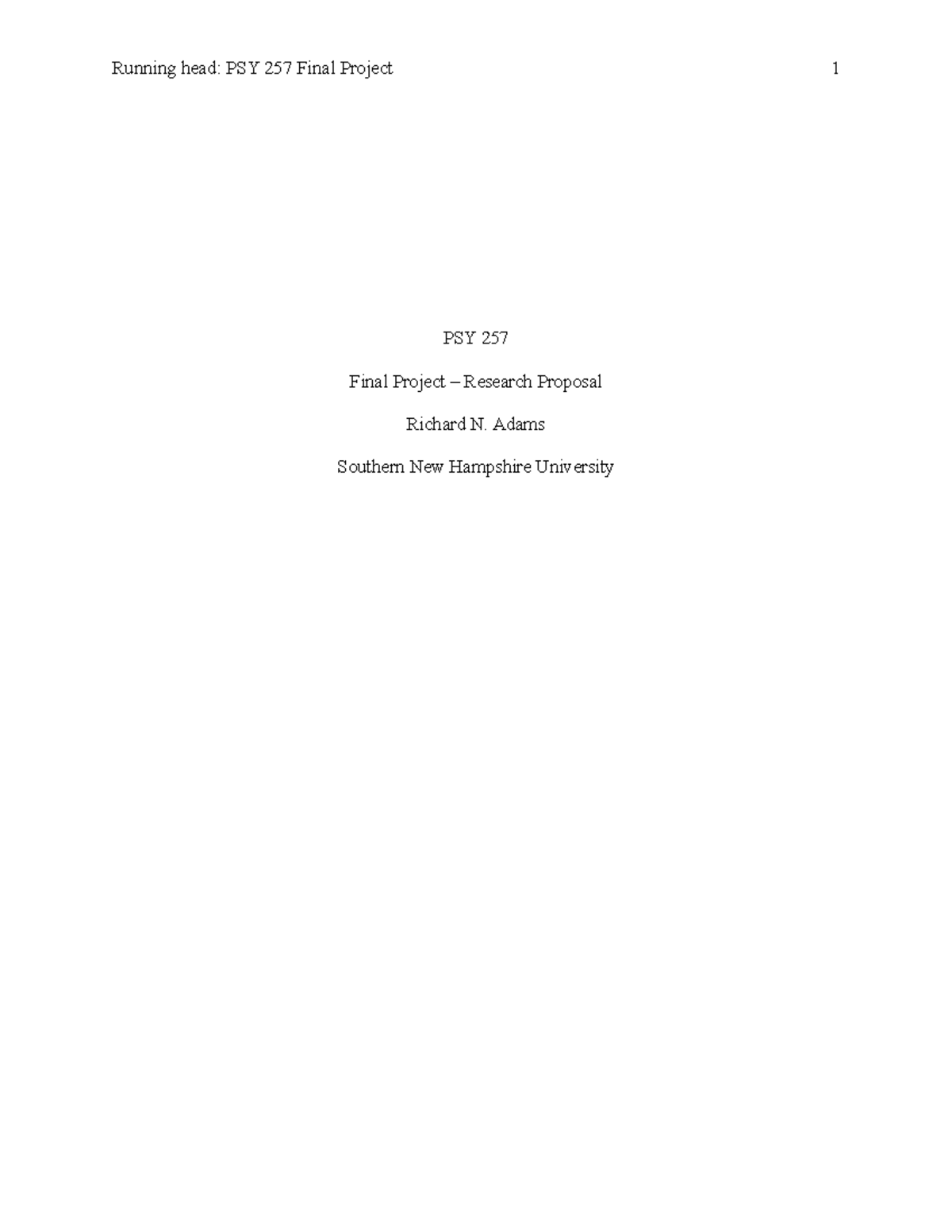 PSY 257 Final Project: Research Proposal on Social Cognition in ASD ...