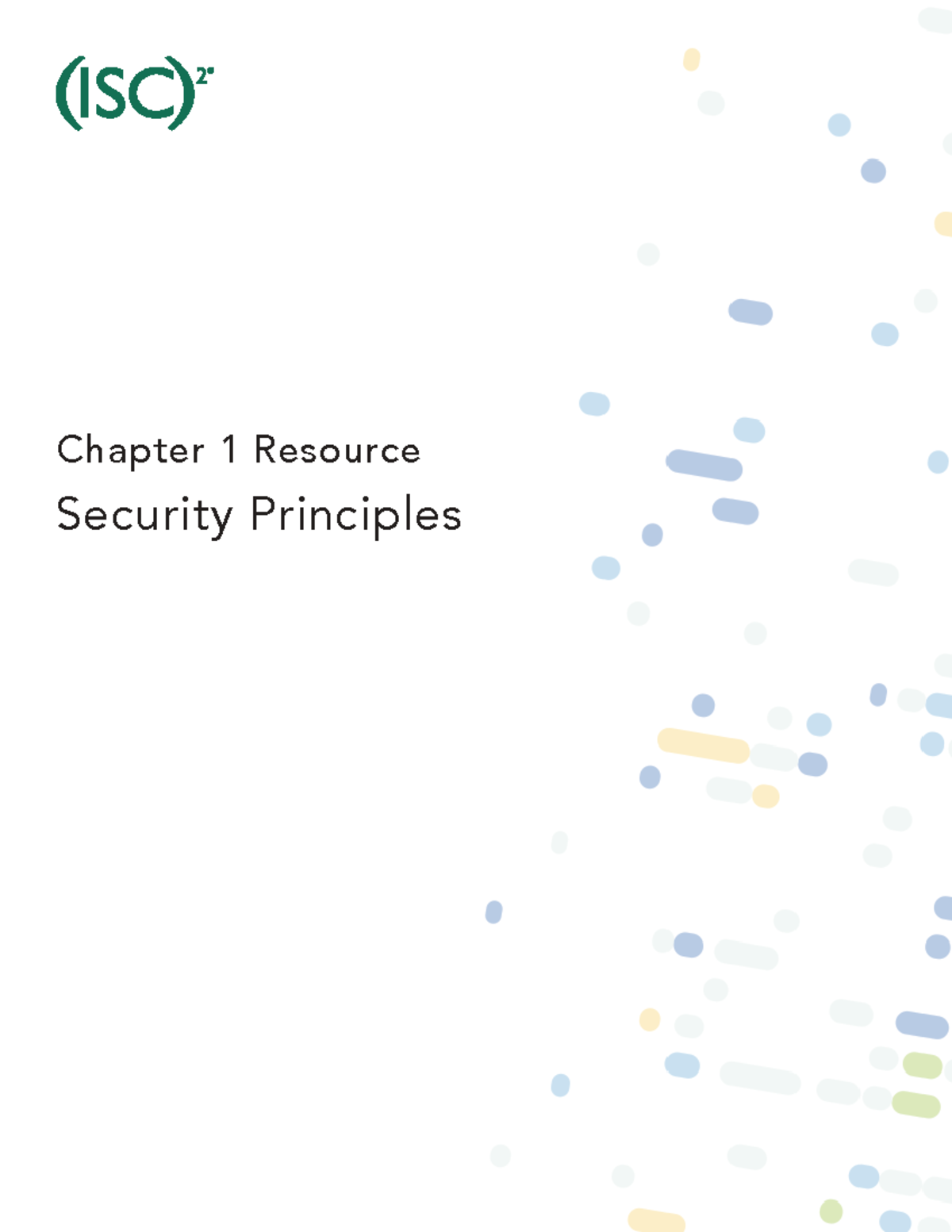 ISC2-CC Chapter 1 Summary: Security Principles & Risk Management - Studocu