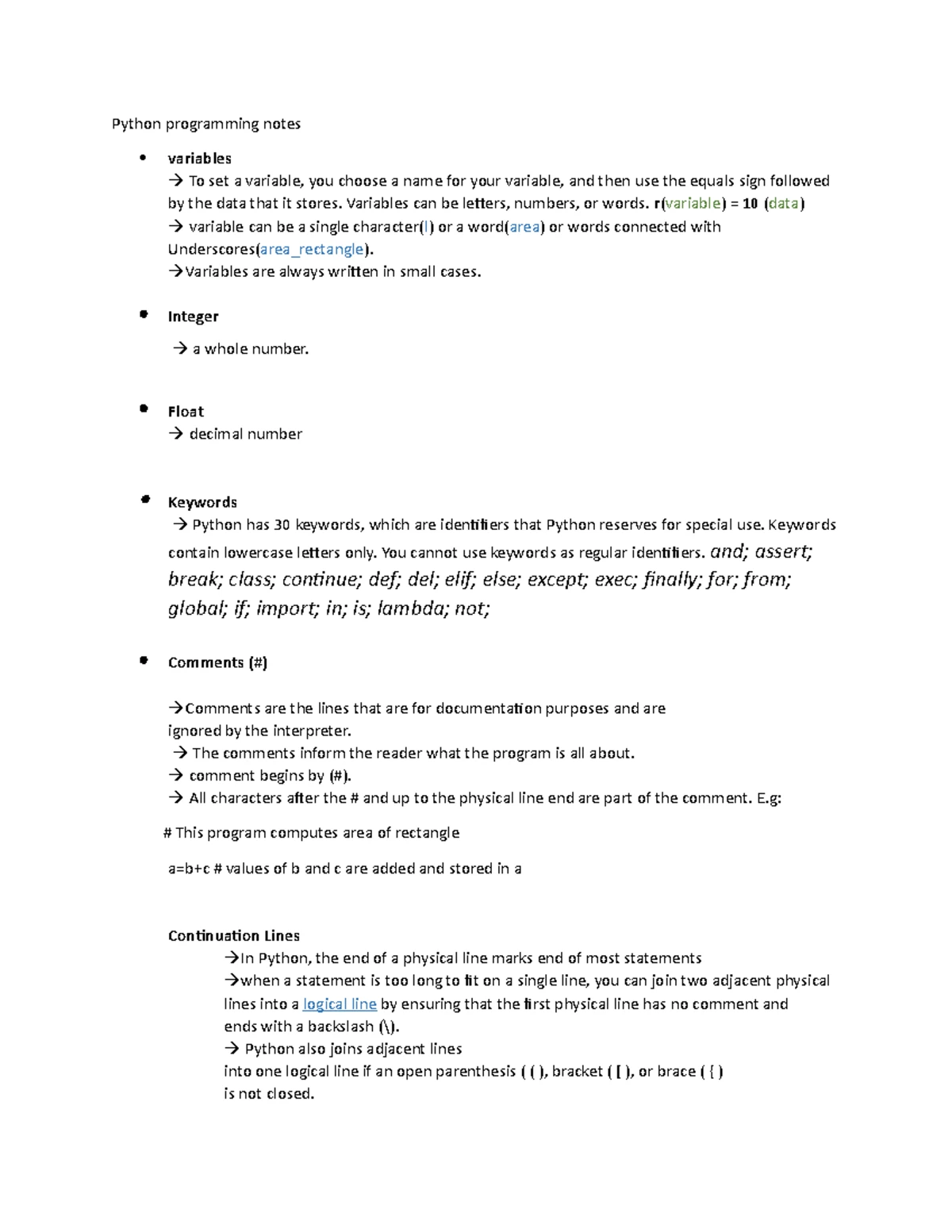 Chapter 1 - Python and its features - CHAPTER 1 - PYTHON AND ITS ...