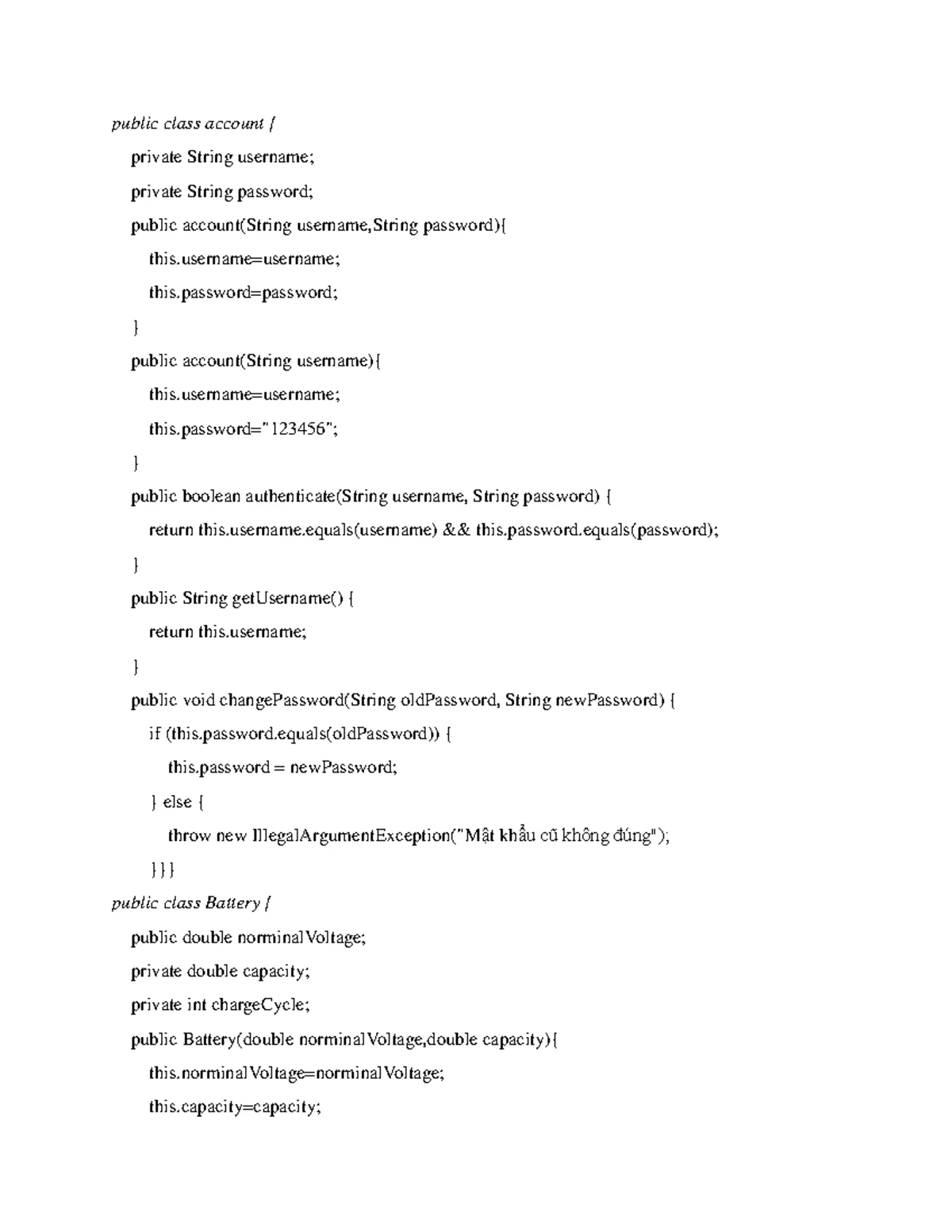 3java - aaa - class LinhKien { protected String maSanPham; protected ...