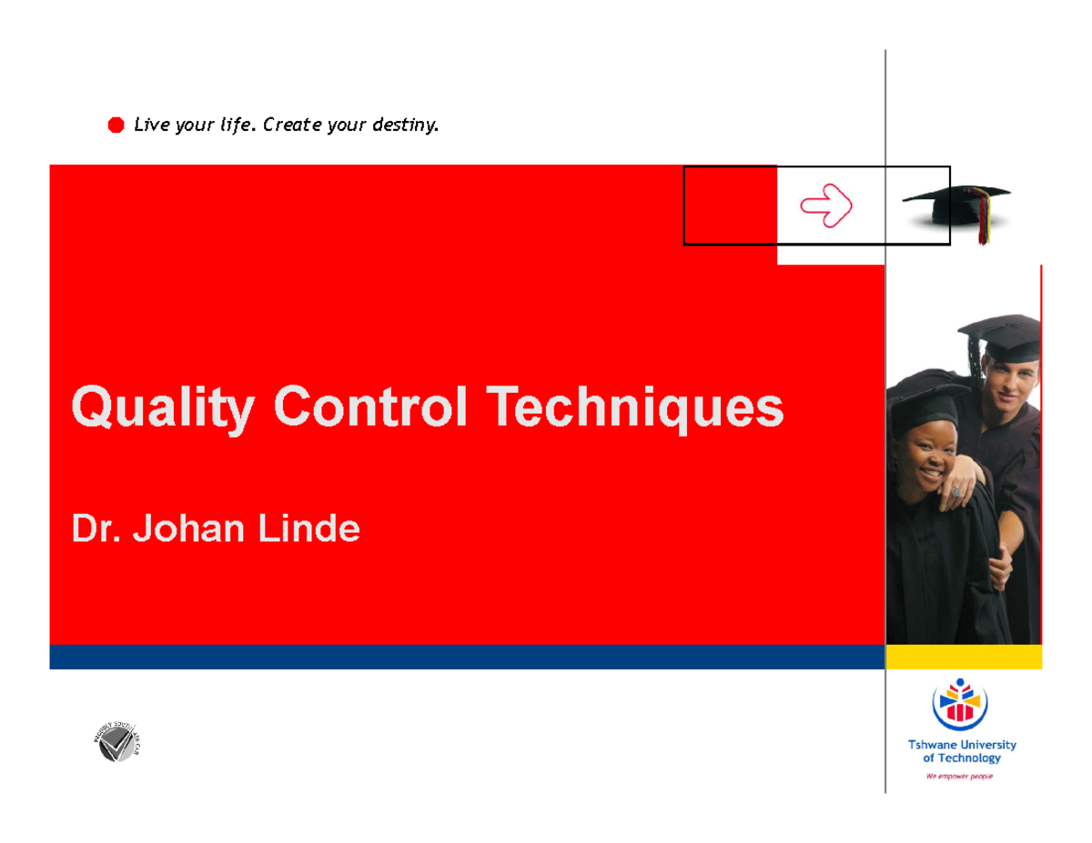 Learning Unit 5: Quality Control Techniques in Chemistry - Studocu