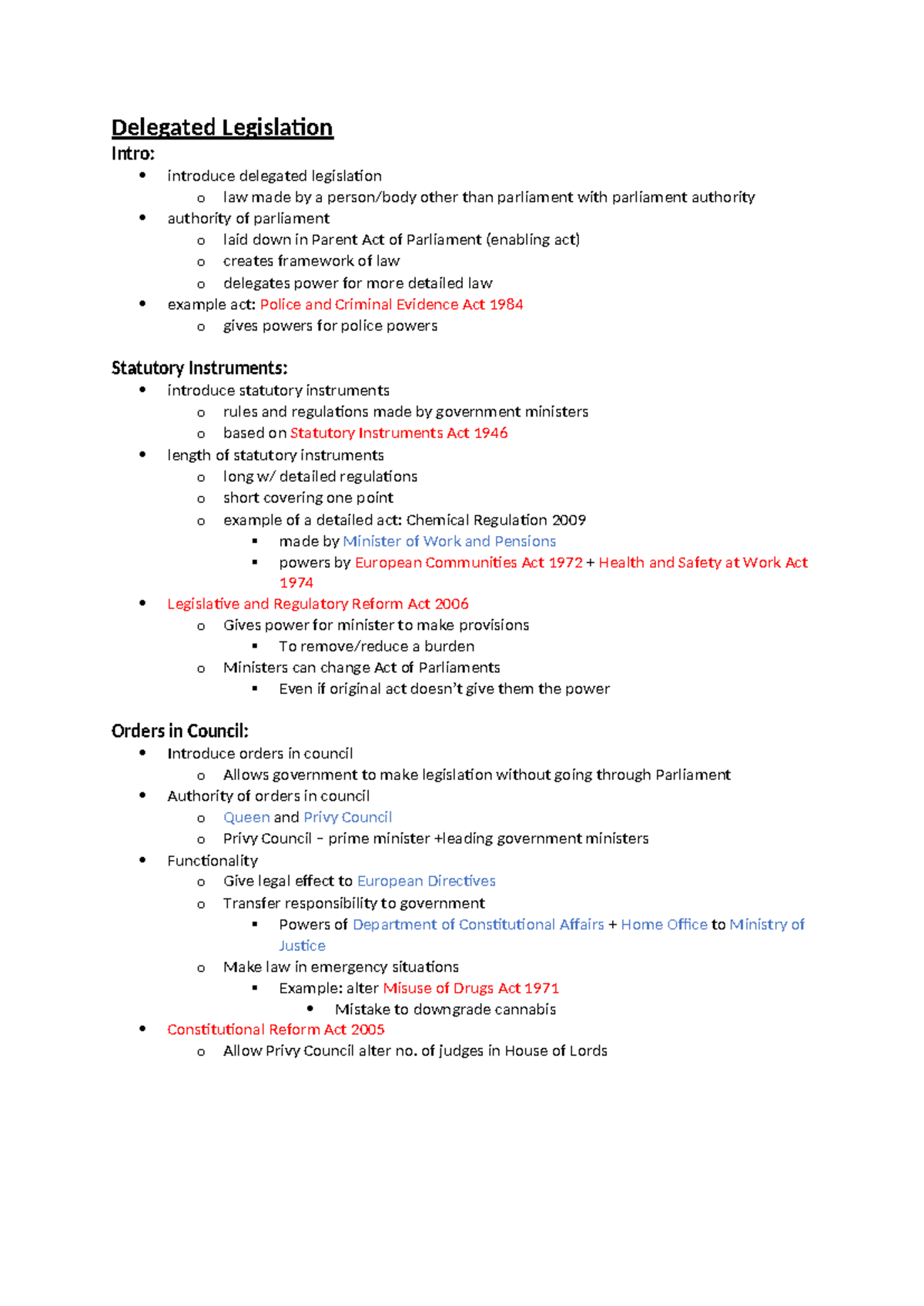 Delegated Legislation Overview: Understanding Statutory Instruments ...