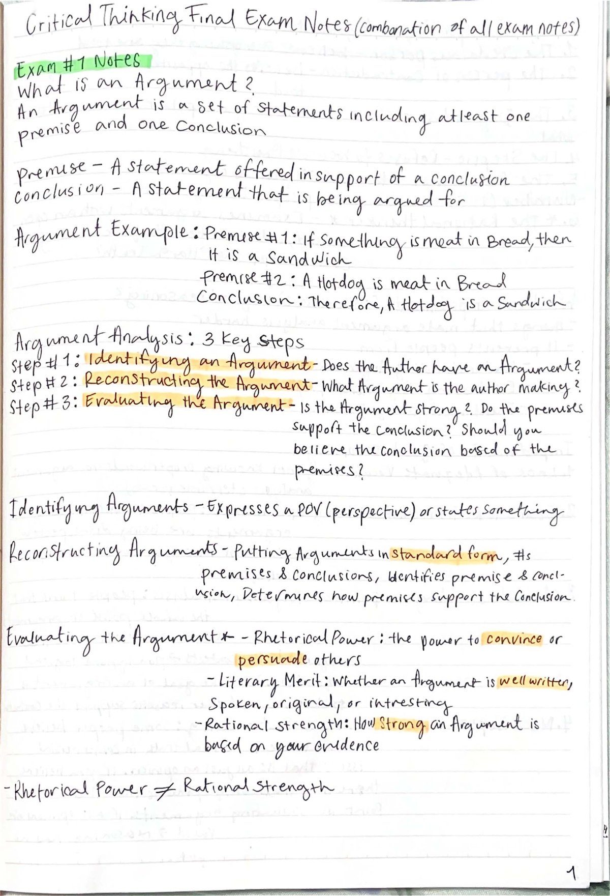 Critical Thinking (CRTH 101) Final Exam Notes Compilation - Studocu