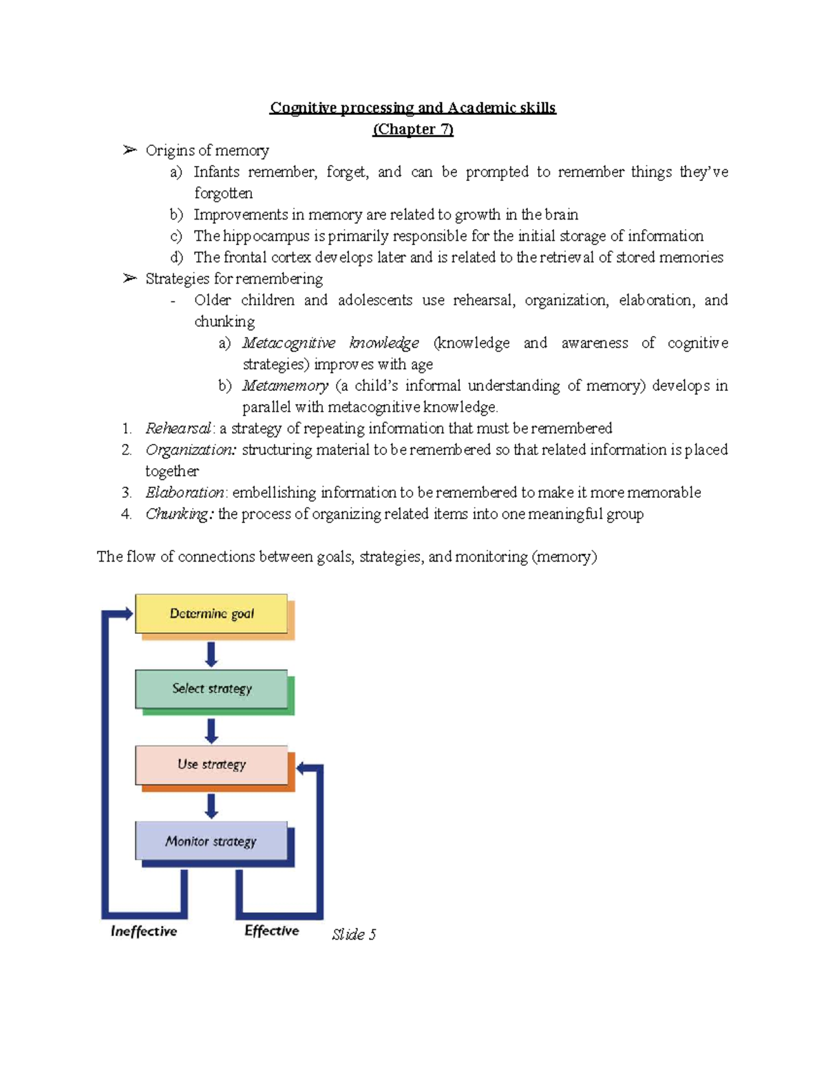 PSYC 304 - Lecture Notes on Cognitive Processing & Memory - Studocu