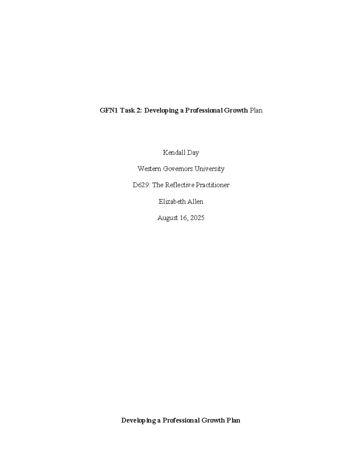 D629 Task 2: Professional Growth Plan for Resilient Learners - Studocu
