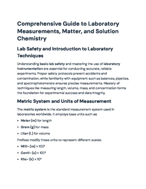 Chem Lab Techniques - Study Notes & Assignments - Studocu