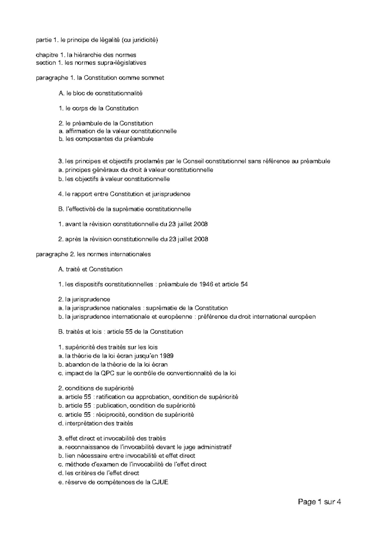 Plan du cours - partie 1. le principe de légalité (ou juridicité ...