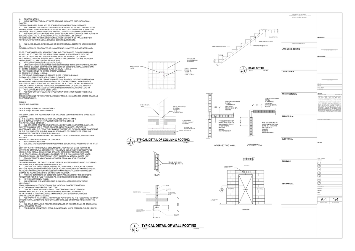 Structural Plan Guidelines for Beginners (Course Code: Eljohn 5) - Studocu