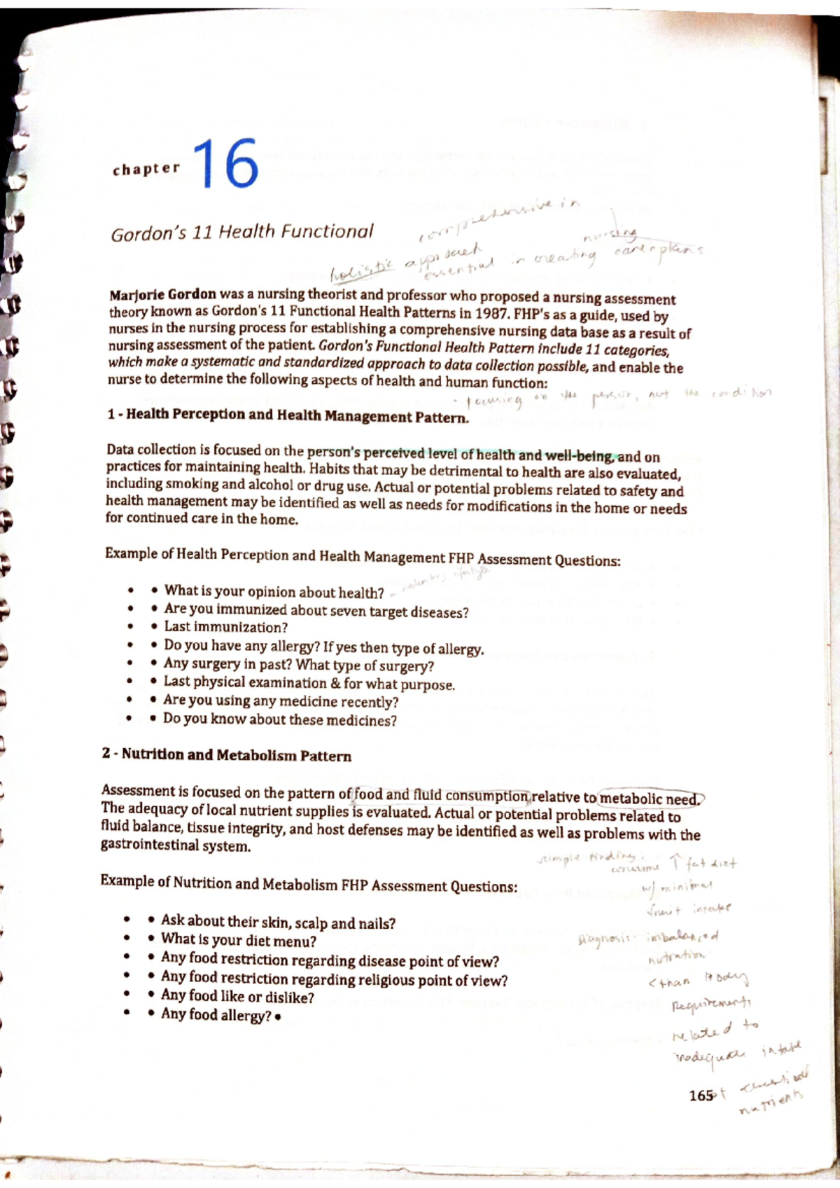 Gordon's 11 Functional Health Patterns: Comprehensive Nursing ...
