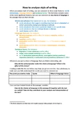 GCSE English Language (AO2): Essay Style Writing Analysis Guide