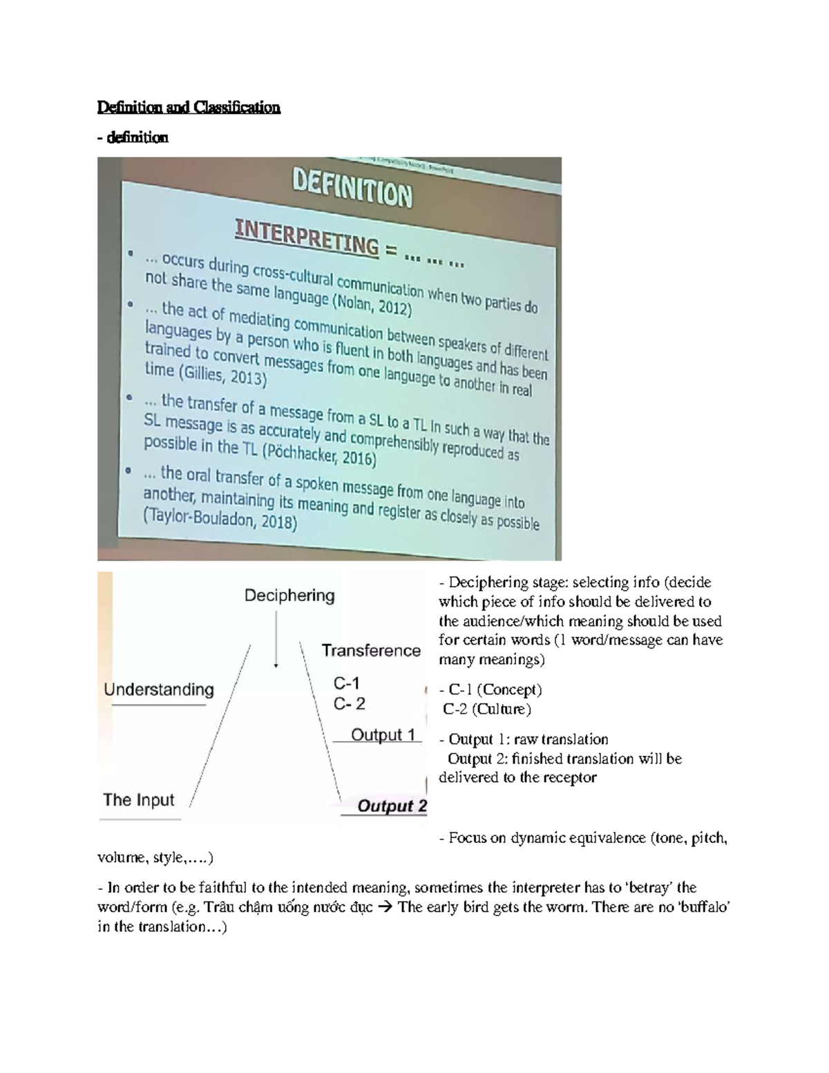 Interpreting Techniques: Definition & Classification (Lecture Notes ...