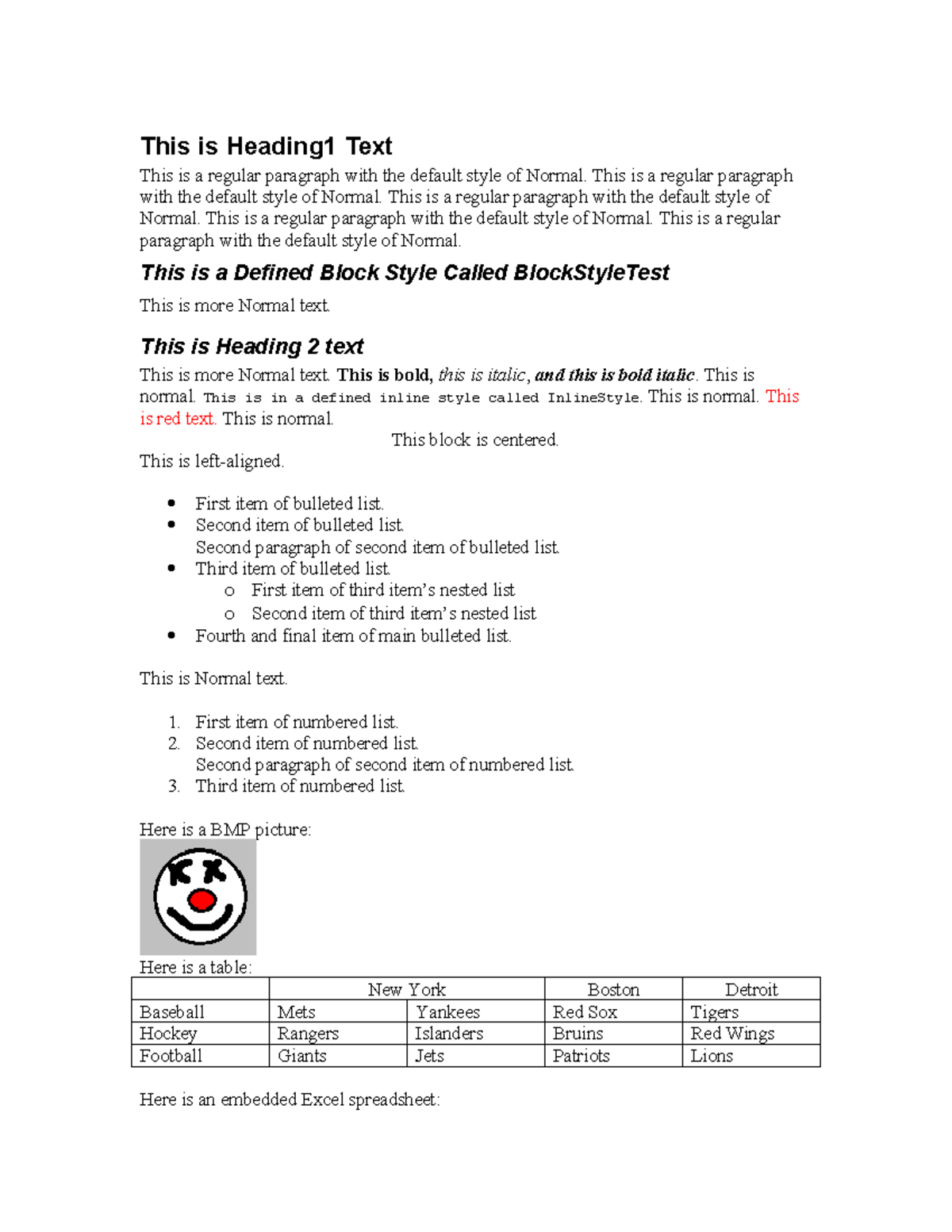 Sample Document: Normal Text, Lists & Tables Guide - Studocu
