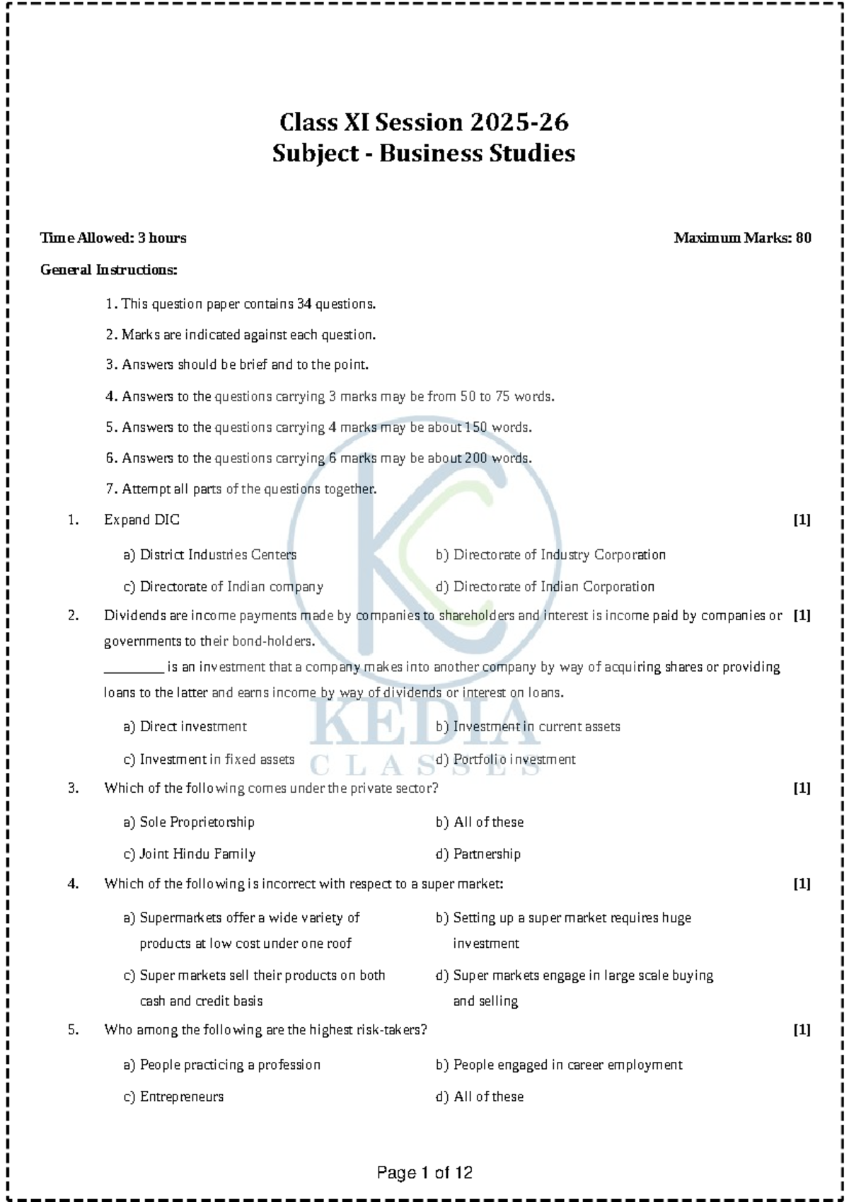 BST 11 Business Studies Question Paper & Answers - 3 Hours Exam - Studocu