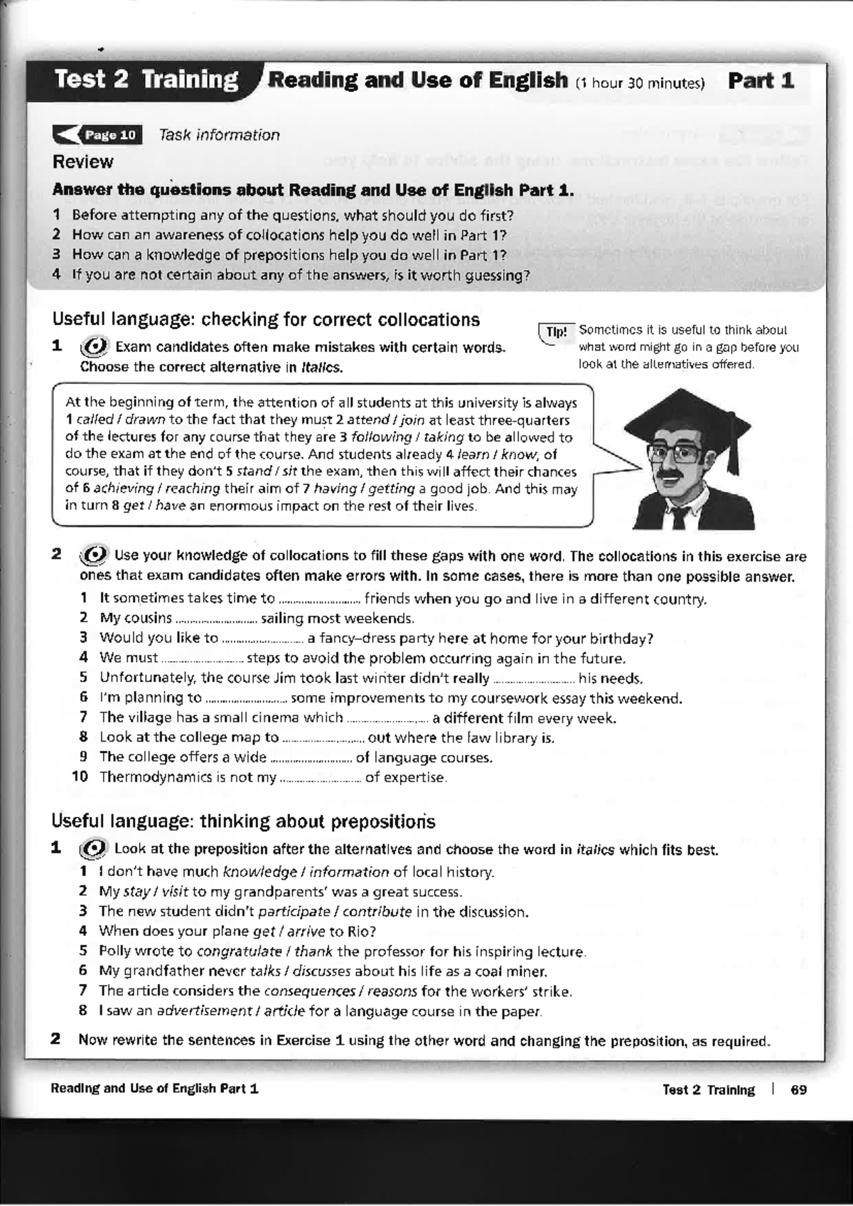 CAE Trainer RUE Test 2: Reading and Use of English Part 1 and 2 - Studocu