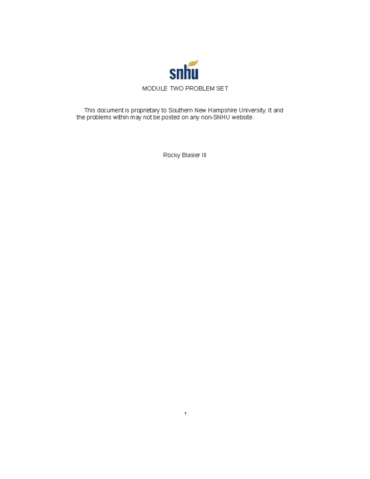 MODULE 5 PROBLEM SET - SOLUTIONS AND ANALYSIS - Studocu