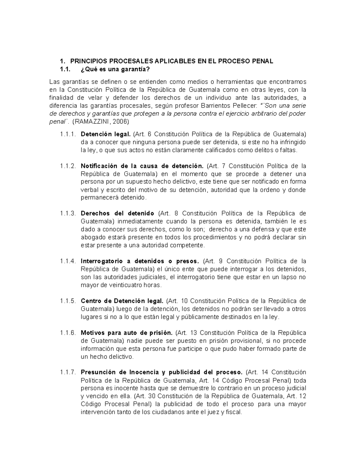Principios Procesales Aplicables EN EL Proceso Penal - 1. PRINCIPIOS ...