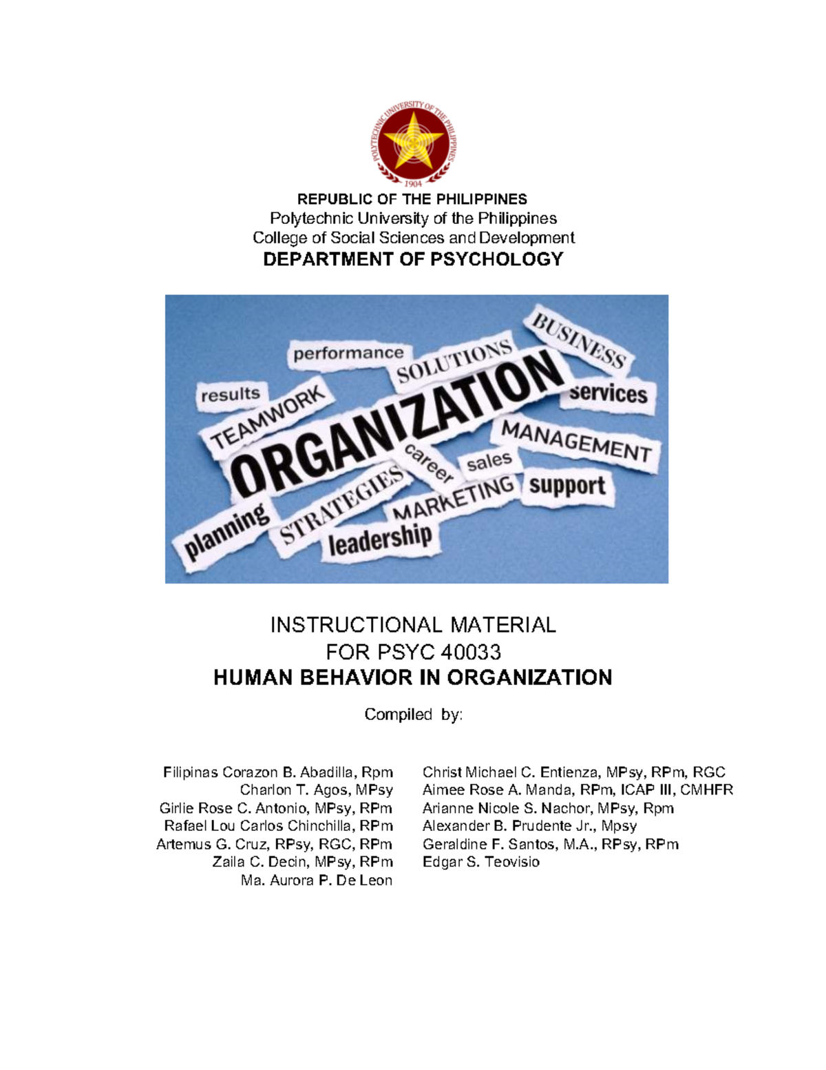 Chapter 10: Understanding Work Teams in PSYC 40033 Course Material ...