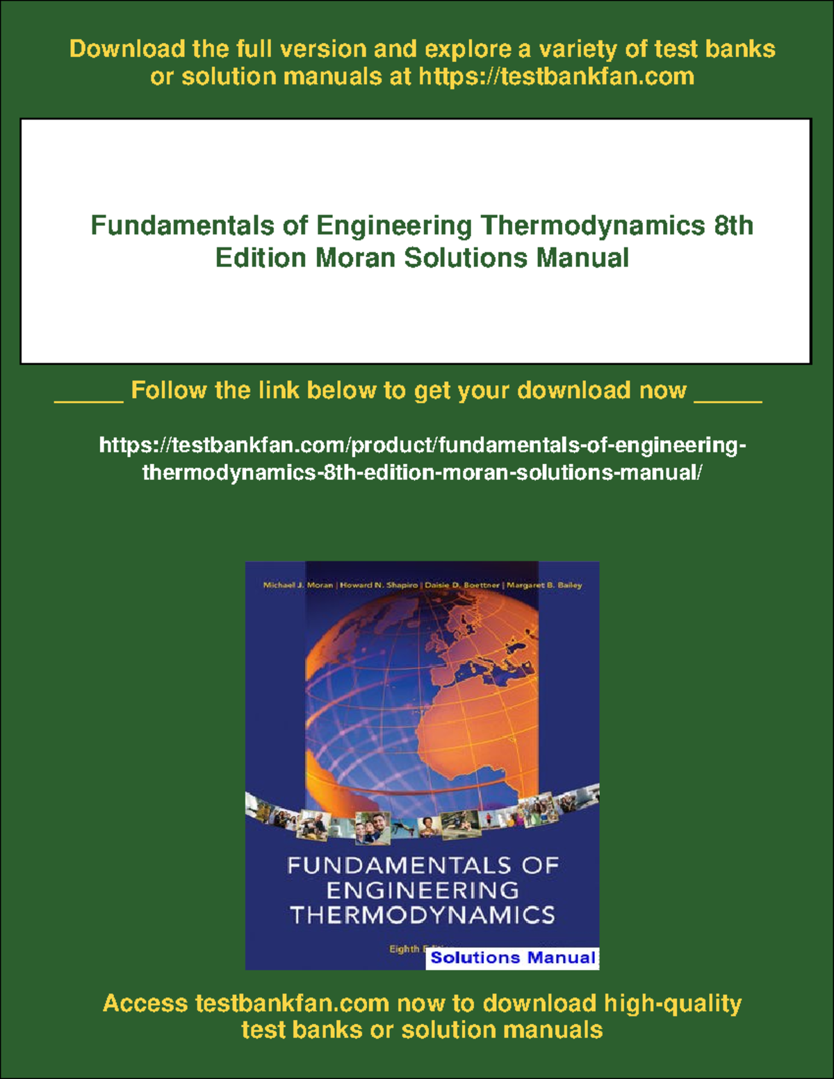 14943 - Fundamentals of engineering thermodynamics 8th edition moran ...