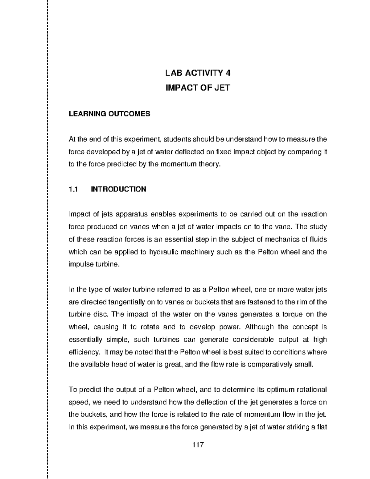 16 impactofjet - lab report sheet - LAB ACTIVITY 4 IMPACT OF JET ...