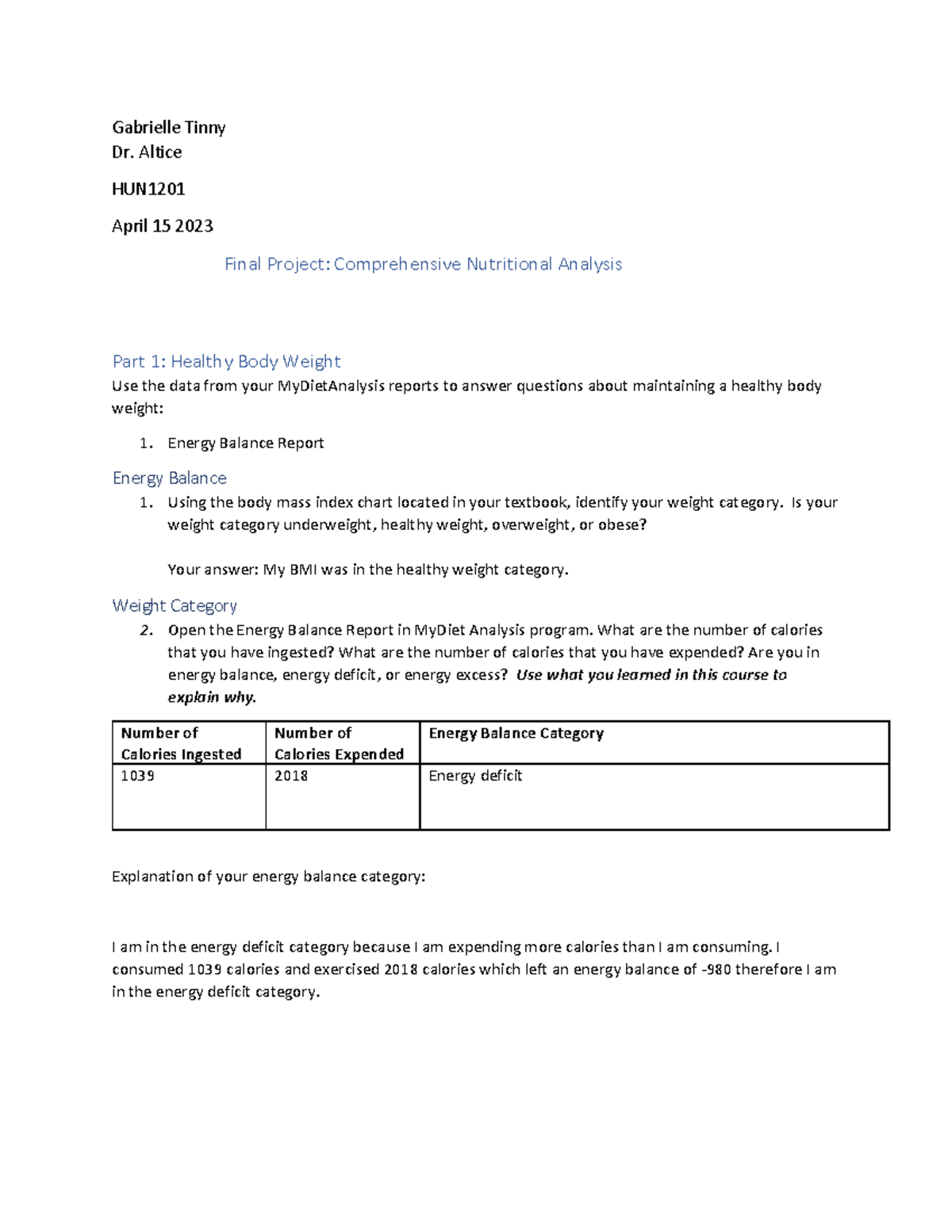 HUN1201 Final Project: Comprehensive Nutritional Analysis Overview ...