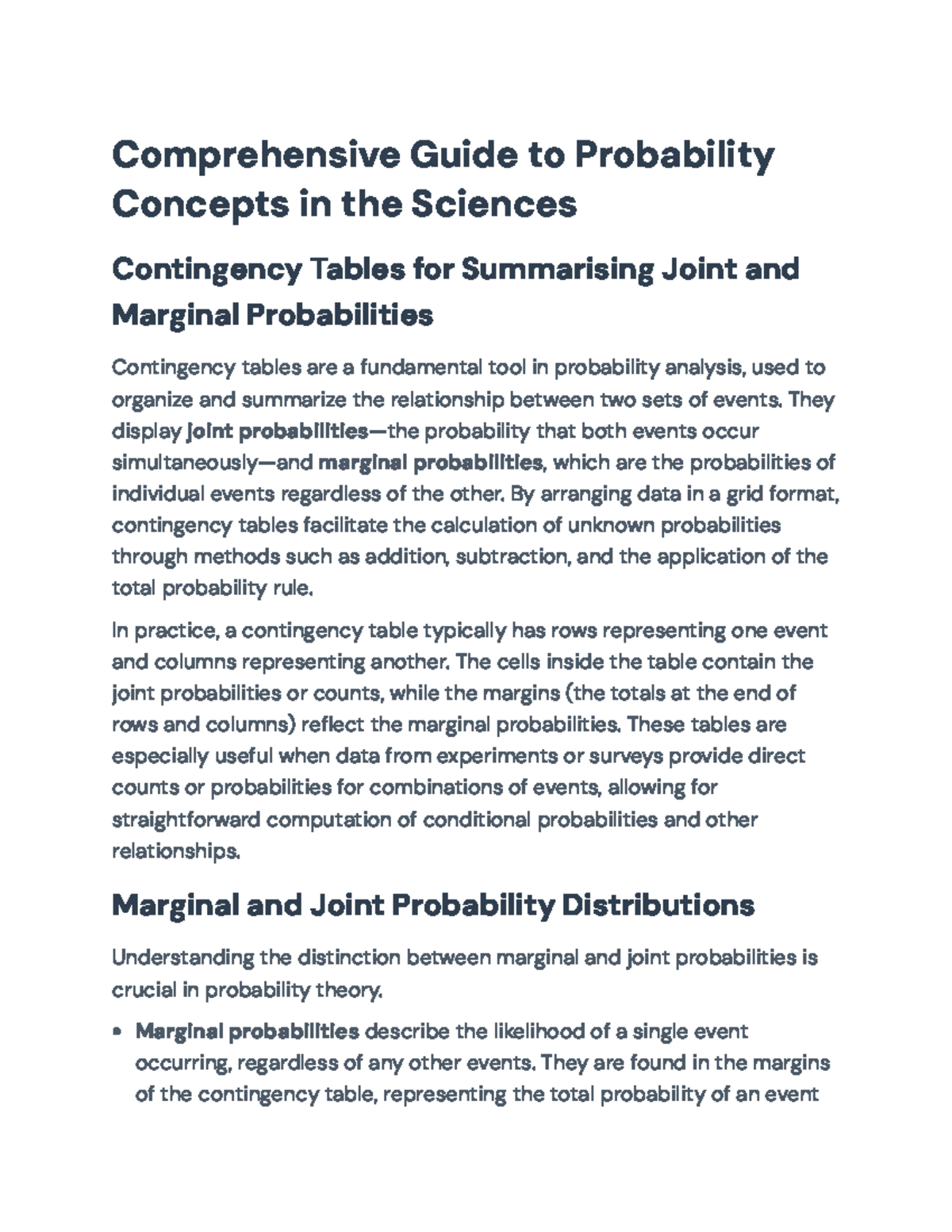 Comprehensive Guide to Probability Concepts in Sciences 101 ...