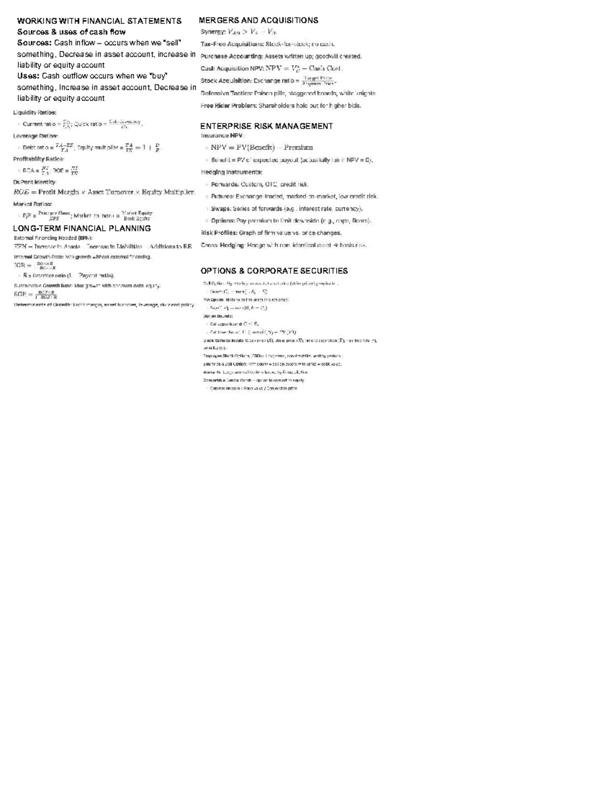 2FB3 Final Crib Sheet - 2FB3 - WORKING WITH FINANCIAL STATEMENTS ...