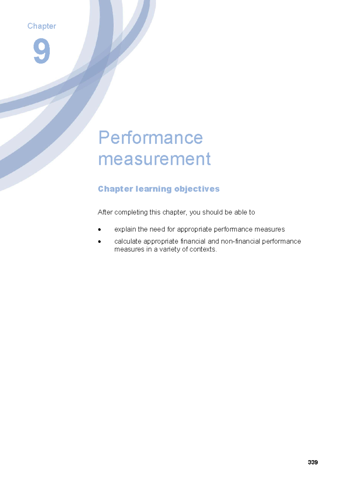 LOBJ19 0007445 - Additional notes - Performance measurement Chapter ...
