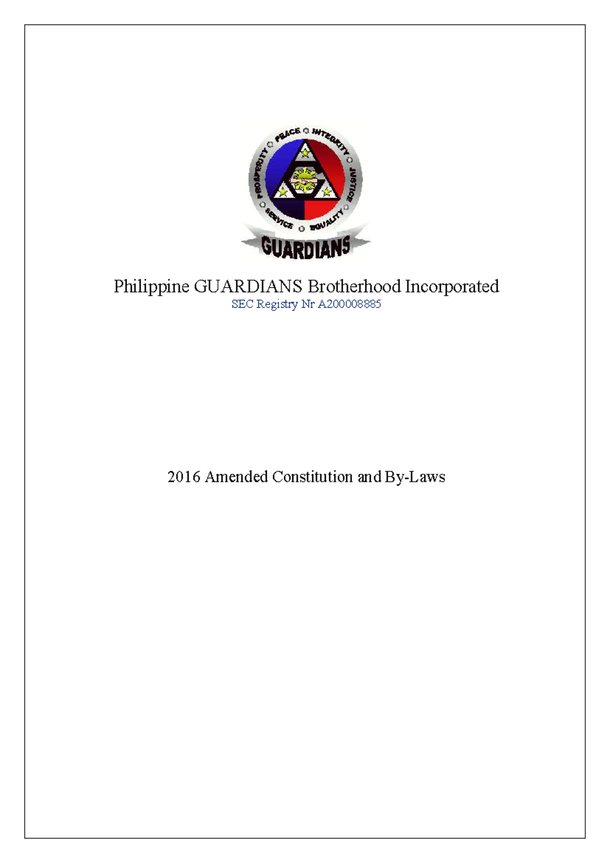 2016 PGBI Constitution and By-Laws: Final Copy - Studocu