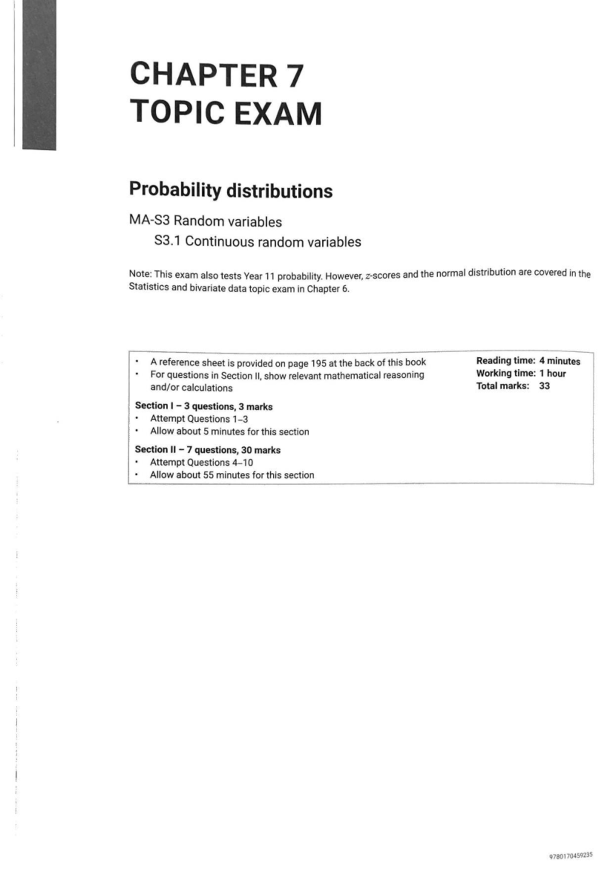 Year 12 A+ Practice Exams: Chapter 7 - Probability Distributions ...