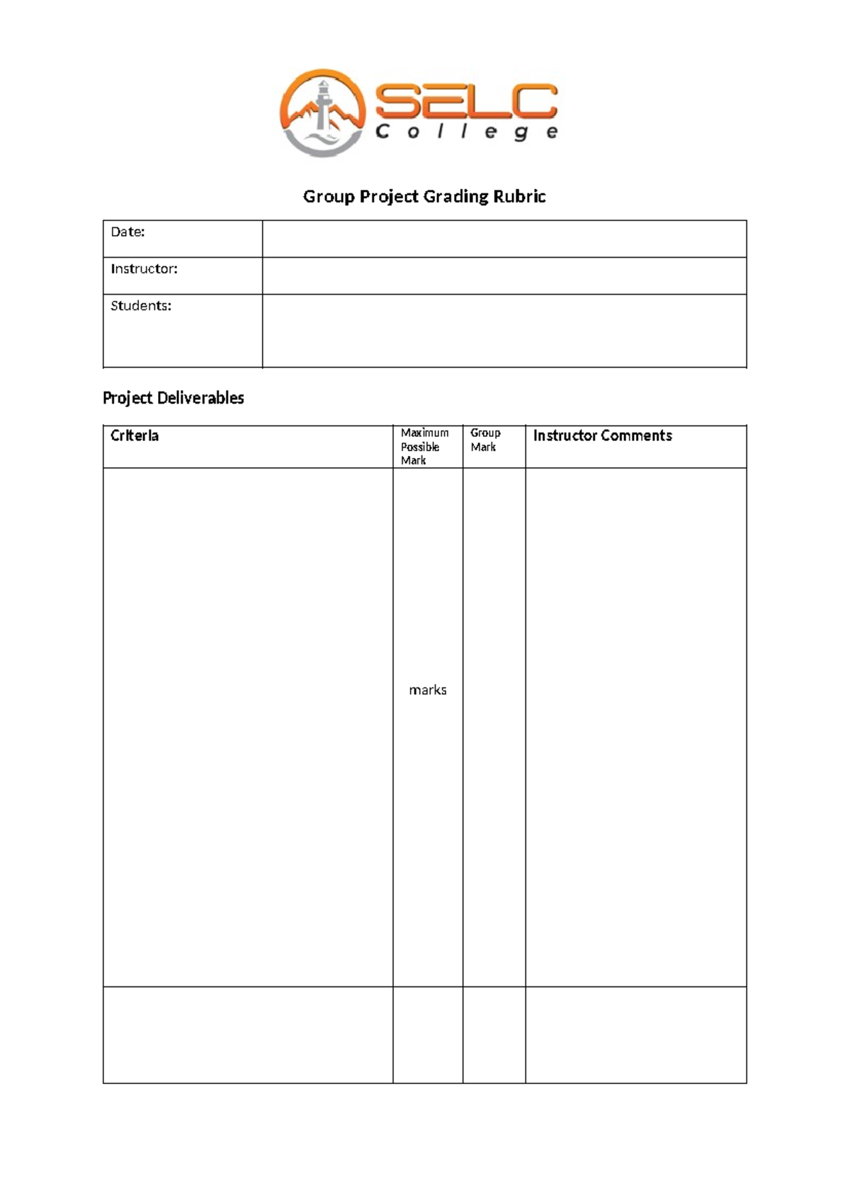 Group Project Grading - Studocu