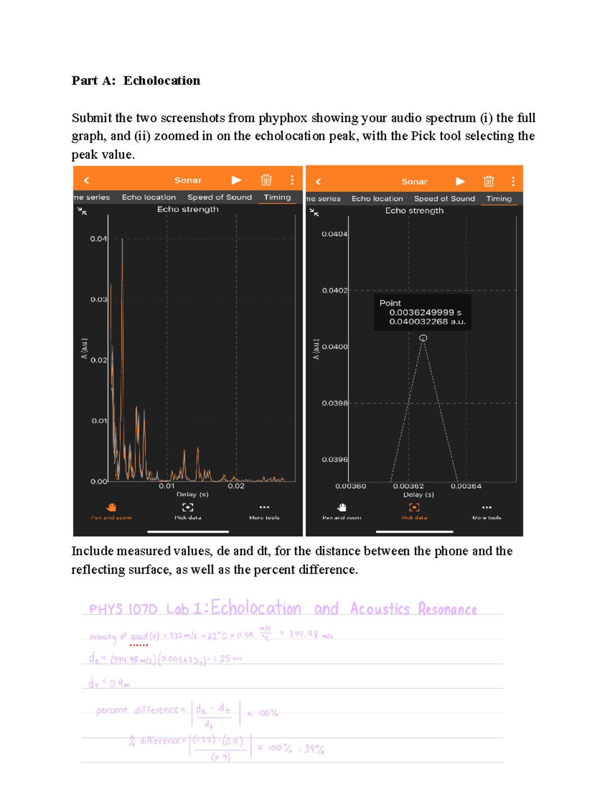 PHYS1070 Lab 1: Exploring Echolocation & Acoustic Resonance Analysis ...