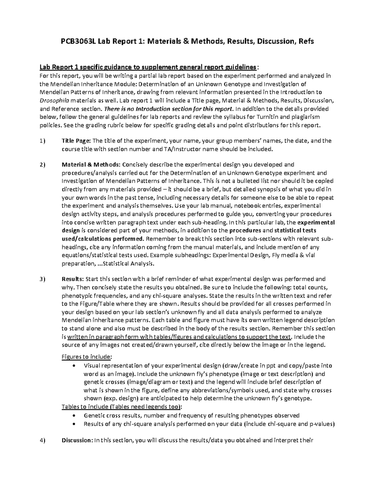 PCB3063L Lab Report 1: Methodology, Results, and Discussion Guidelines ...