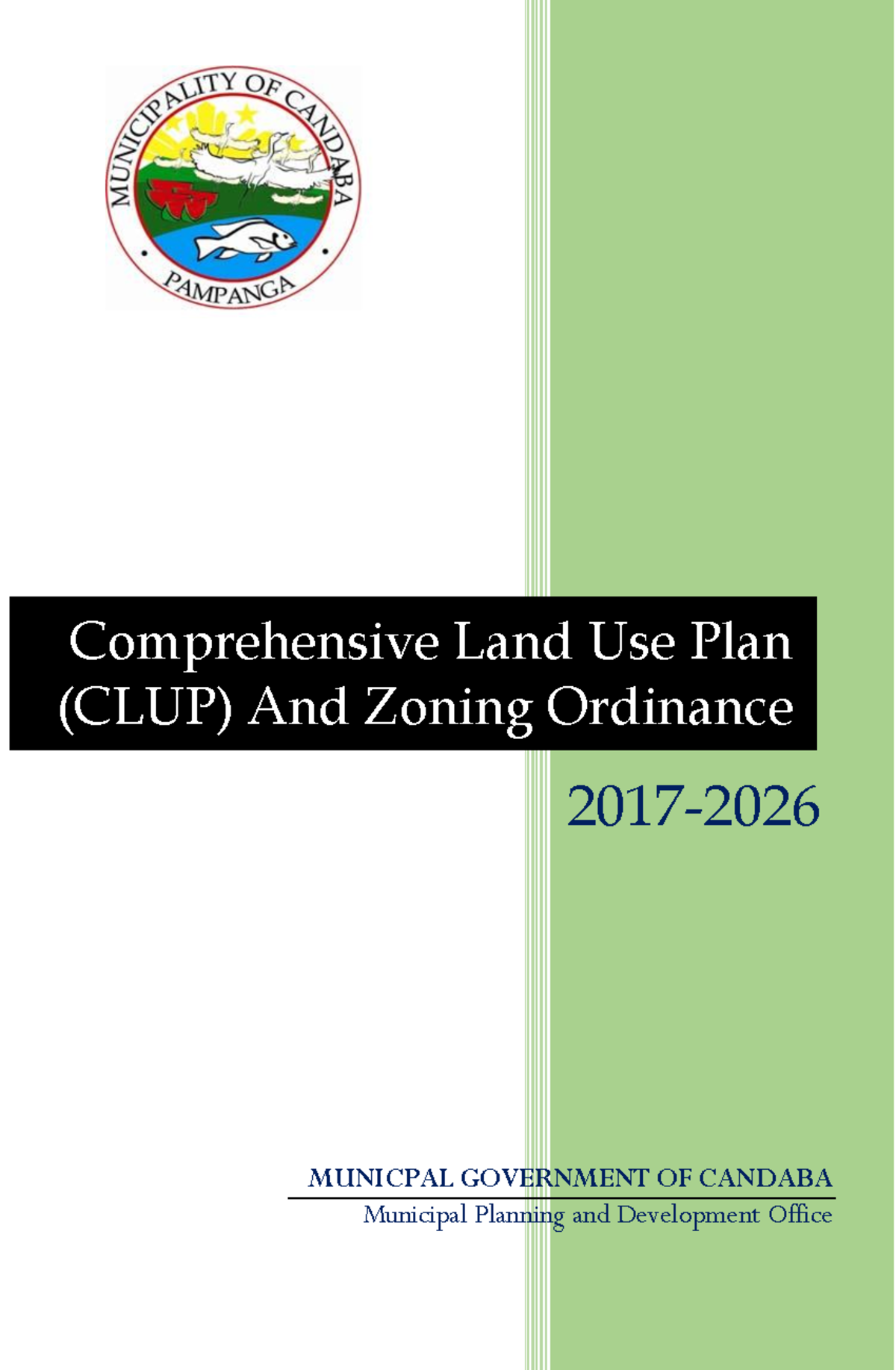 Comprehensive Land Use Plan (CLUP) and Zoning Ordinance of Candaba - Document Preview