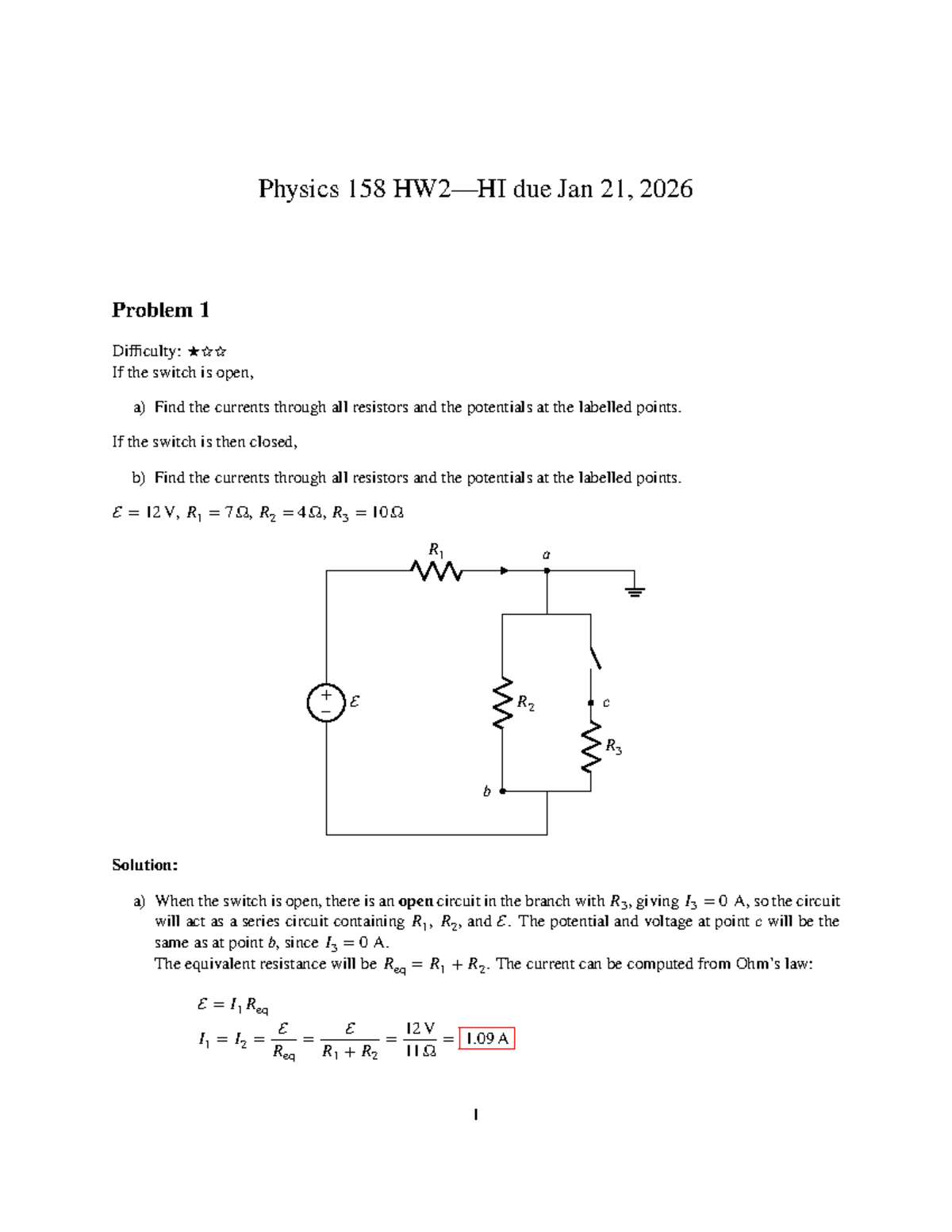 Physics 158 HW2 Solutions - Exam Practice Guide - Studocu