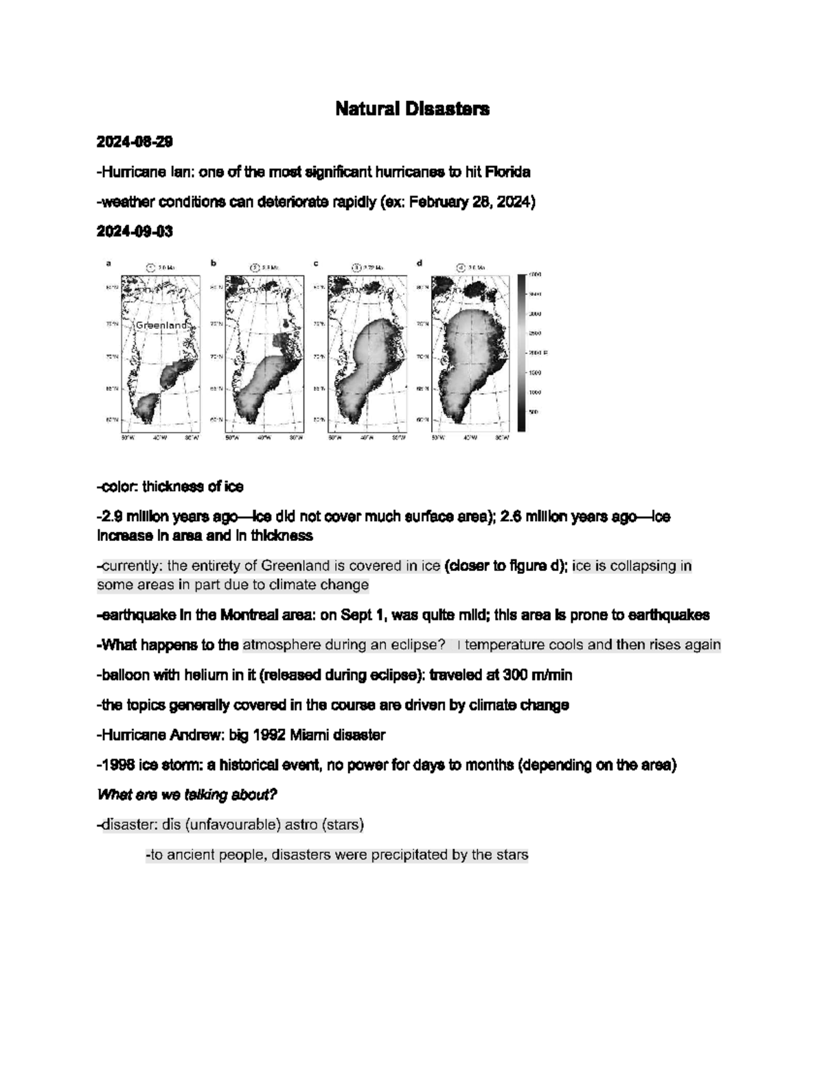 Atoc 185 First Part Lecture Notes Natural Disasters Lan One Of The