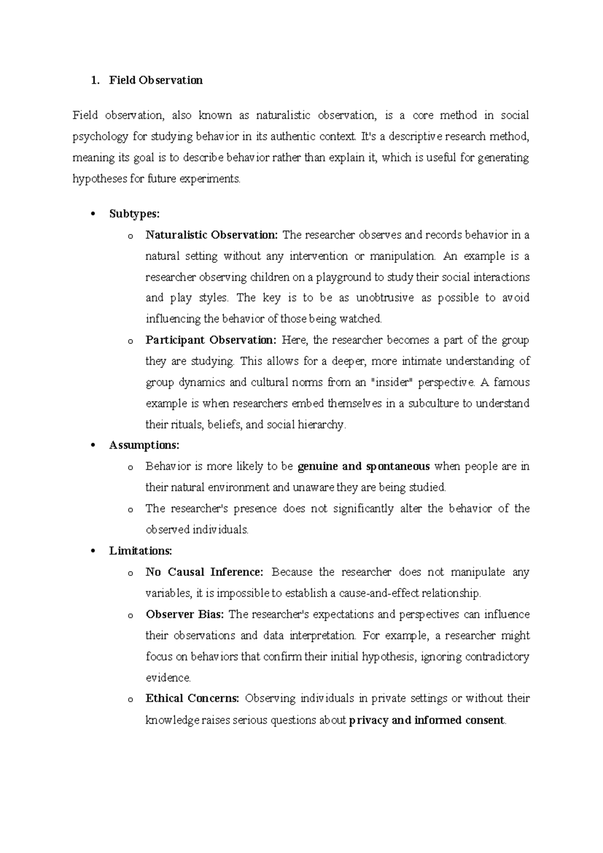 Social Psychology Methods: Field Observation & Experimental Techniques ...