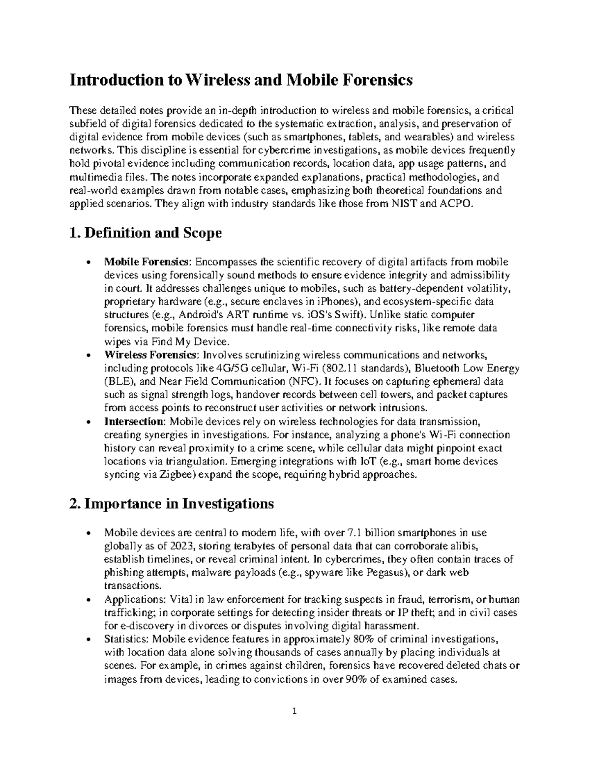 Introduction to Wireless & Mobile Forensics: Key Concepts & Practices ...