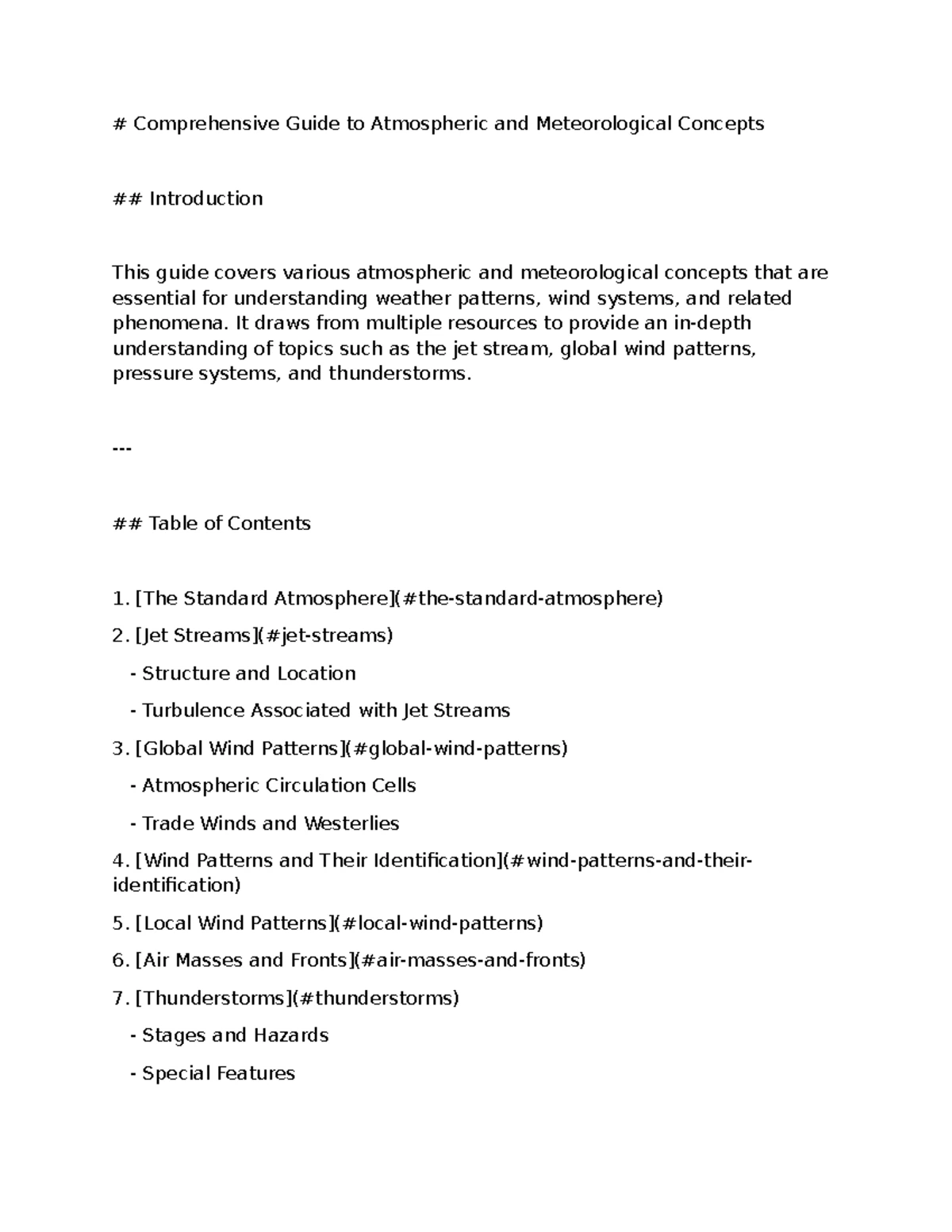 Comprehensive Study of Meteorology Concepts (ATMO 101) - Studocu