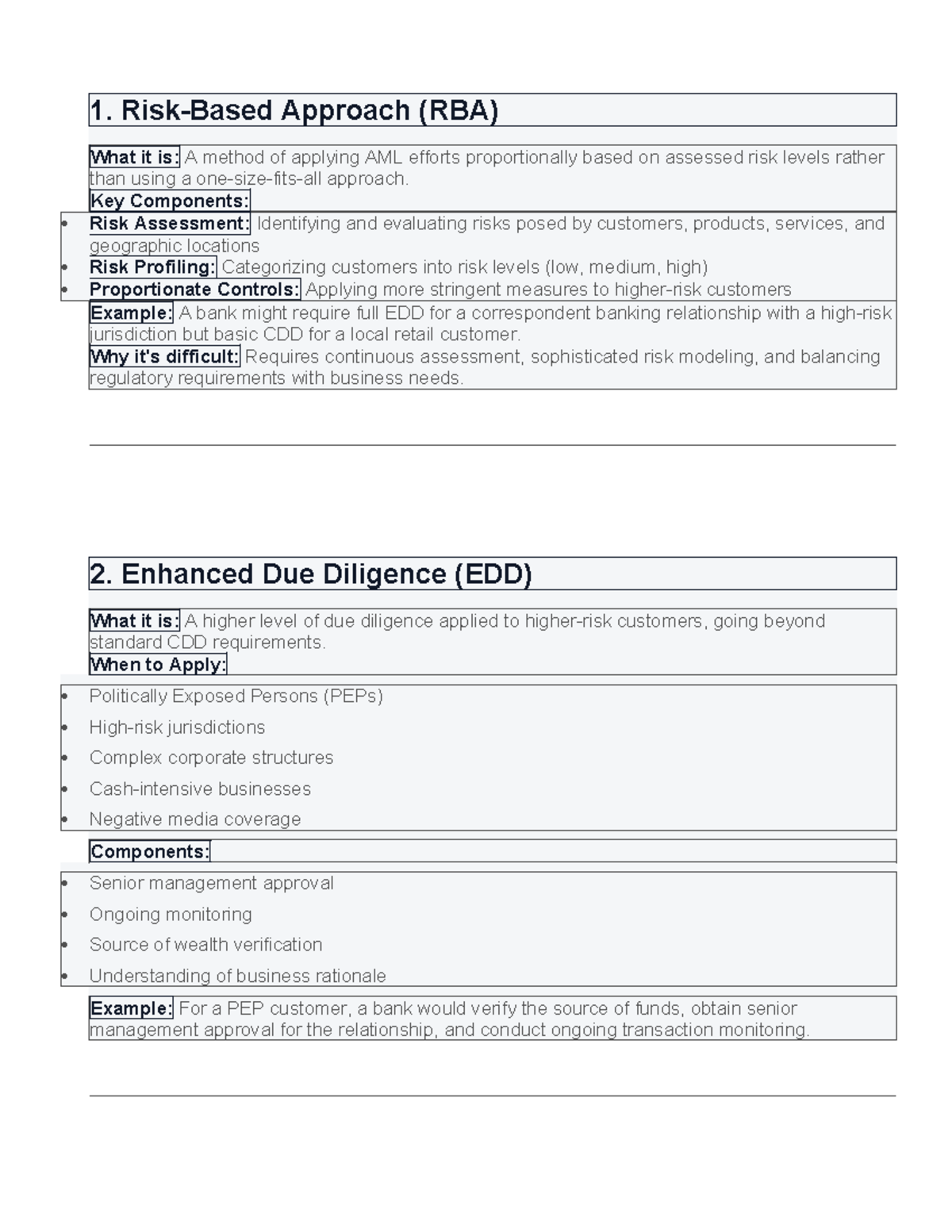 CAMS Question 3: Risk-Based Approach and Due Diligence Insights - Studocu