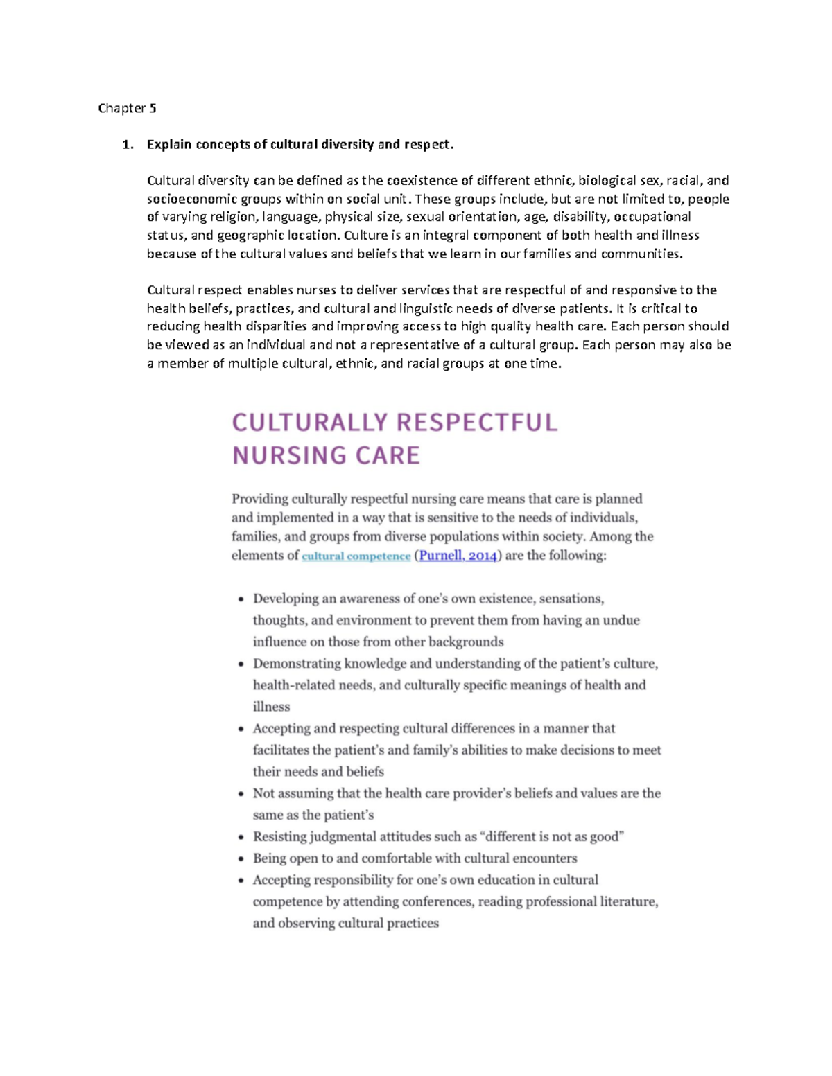 Cultural Diversity & Respect in Health Care - Chapter 5 Overview - Studocu