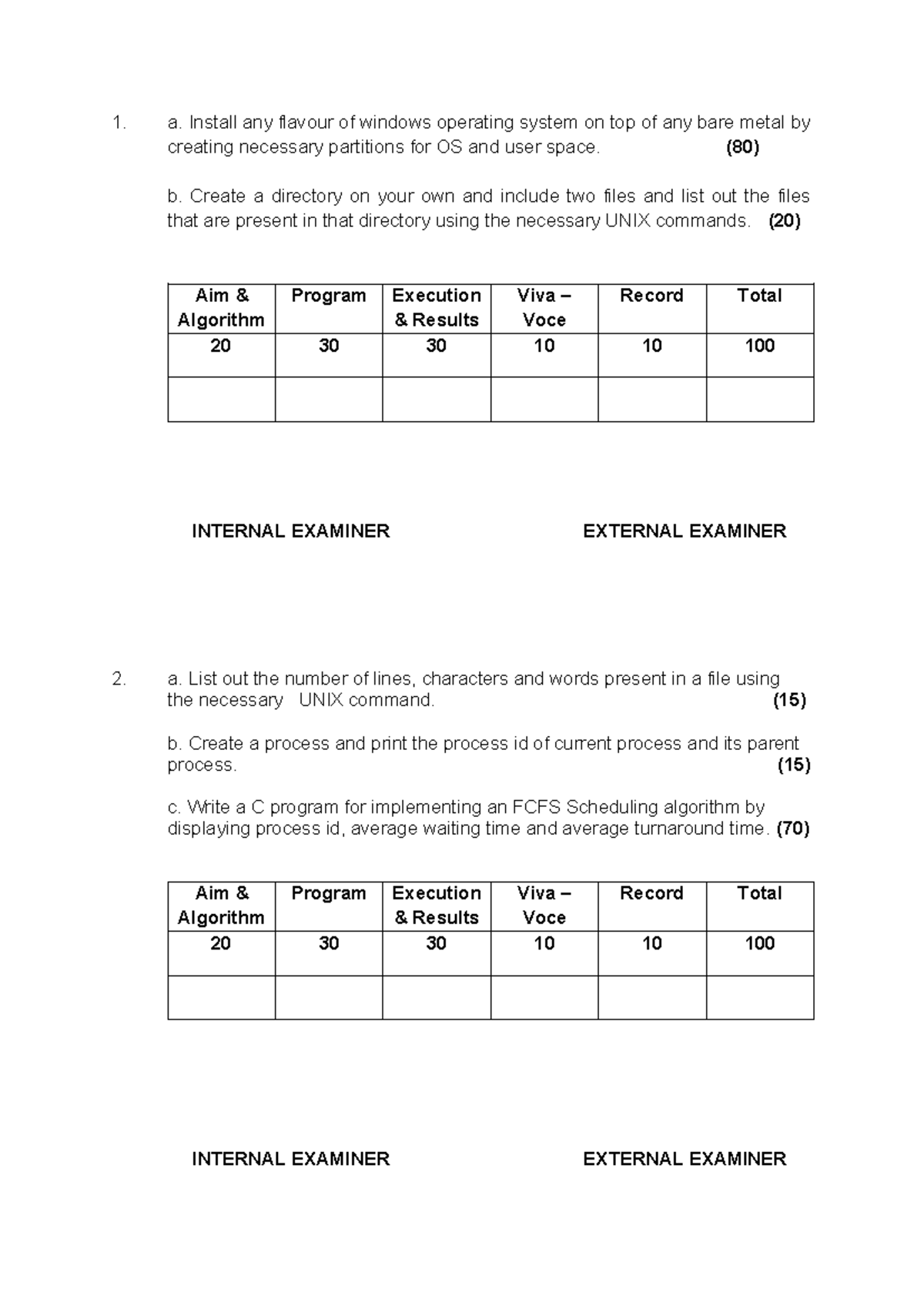 CS3461 - OS Lab Final Exam Questions & Solutions - Studocu