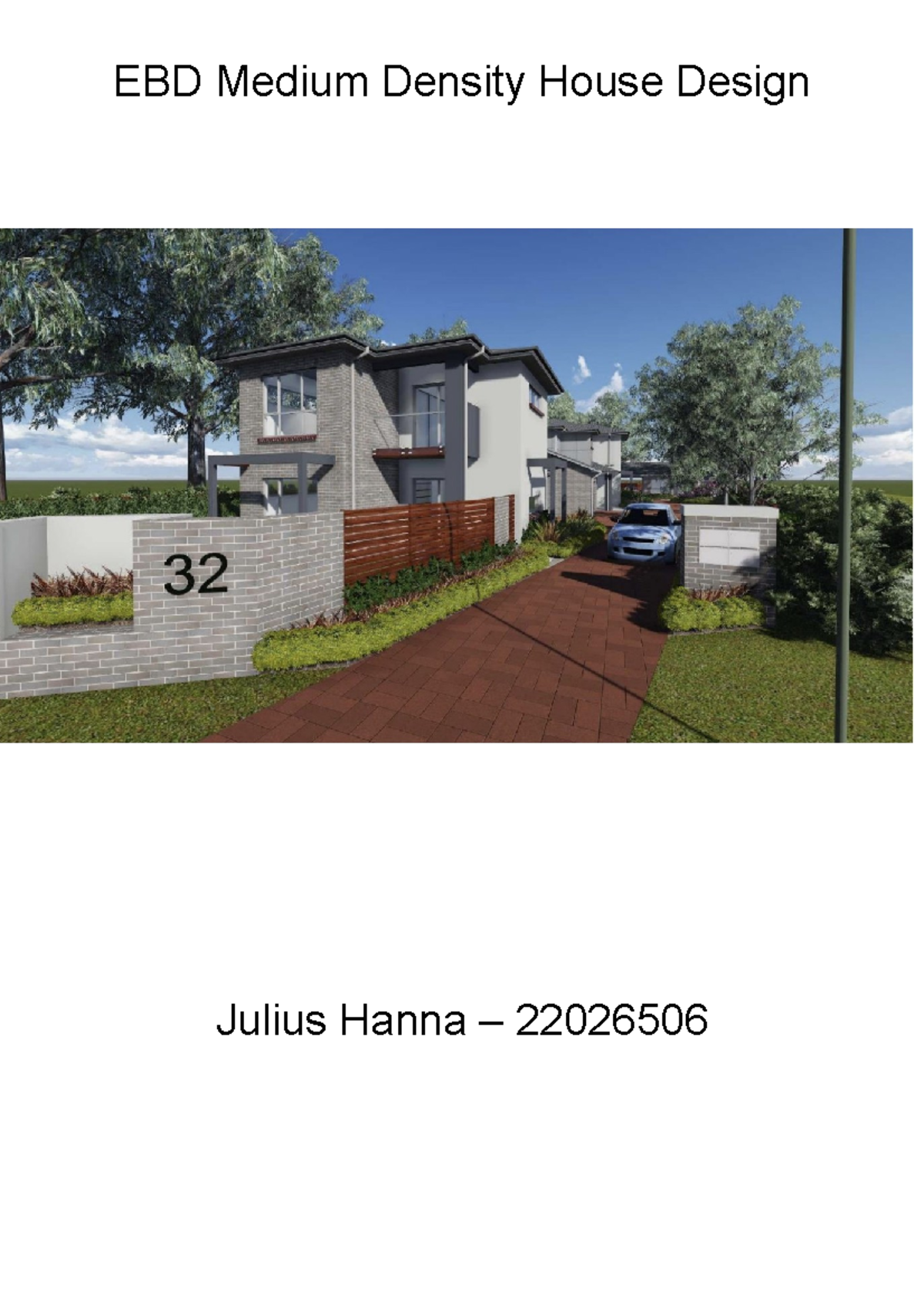 EBD Medium Density House Design Concepts for Sustainable Living - Studocu