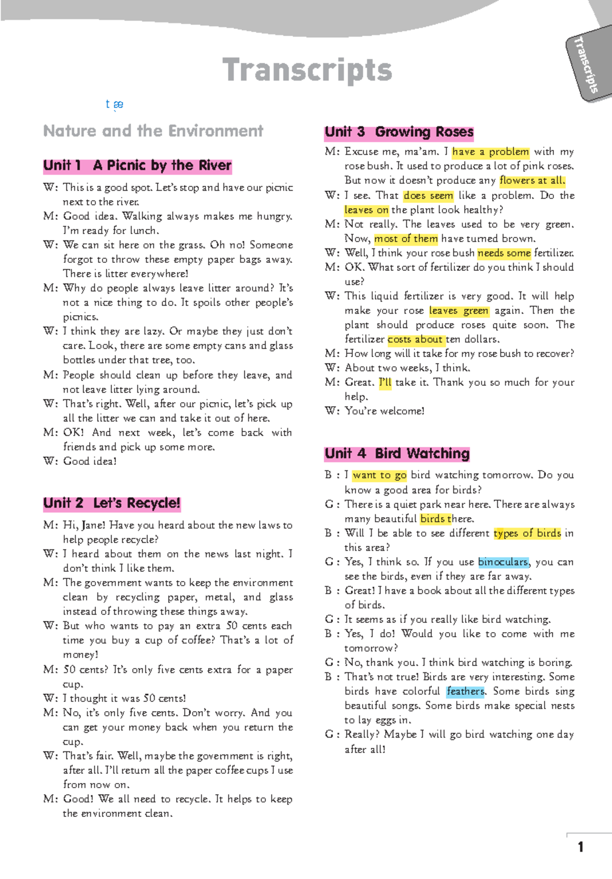 Listening Practice Through Dictation 1 Transcripts - Transcripts ...