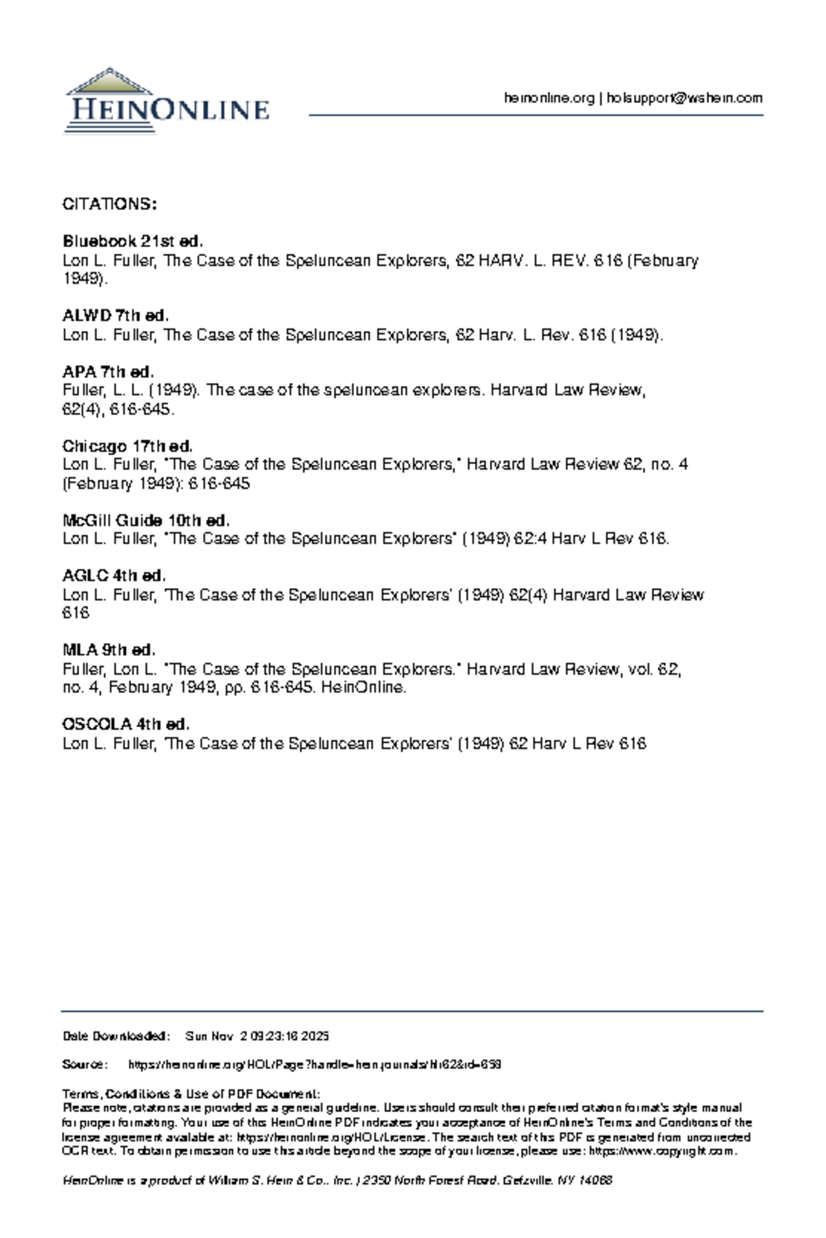 CITATIONS: Bluebook, ALWD, APA, Chicago, AGLC, MLA, OSCOLA - The Case ...