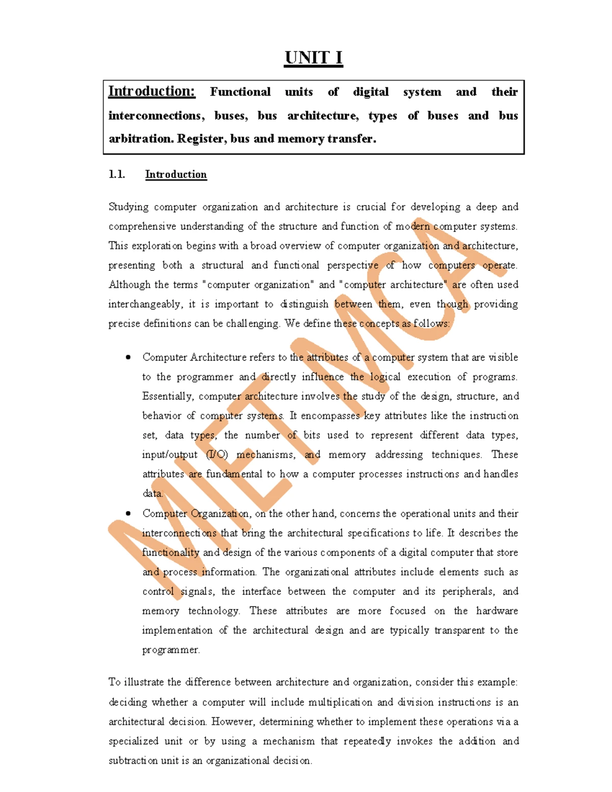 COA 101: Functional Units of Digital Systems - Comprehensive Notes ...