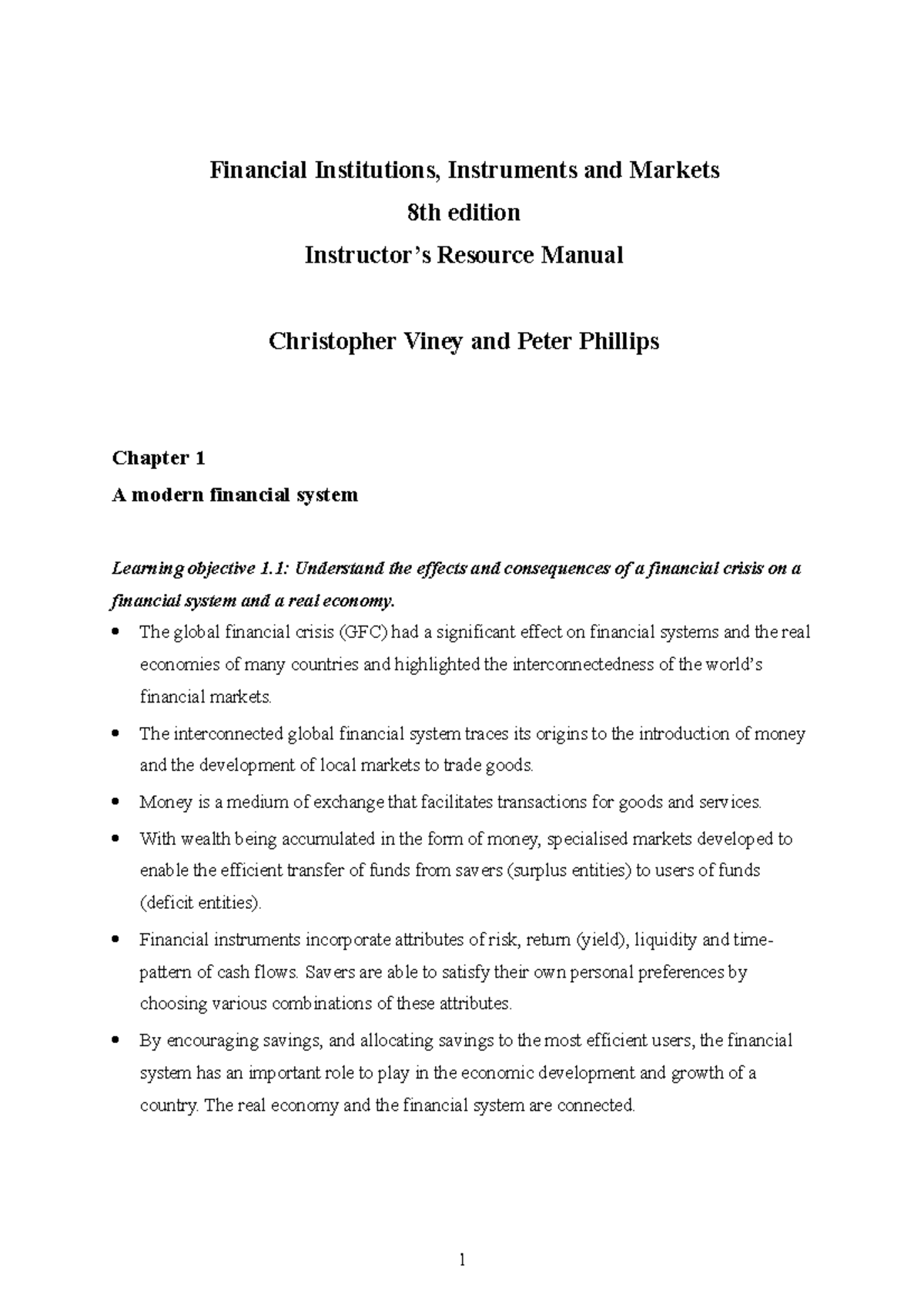 Chapter 1 - Financial Systems Overview and Key Concepts (FIN101) - Studocu