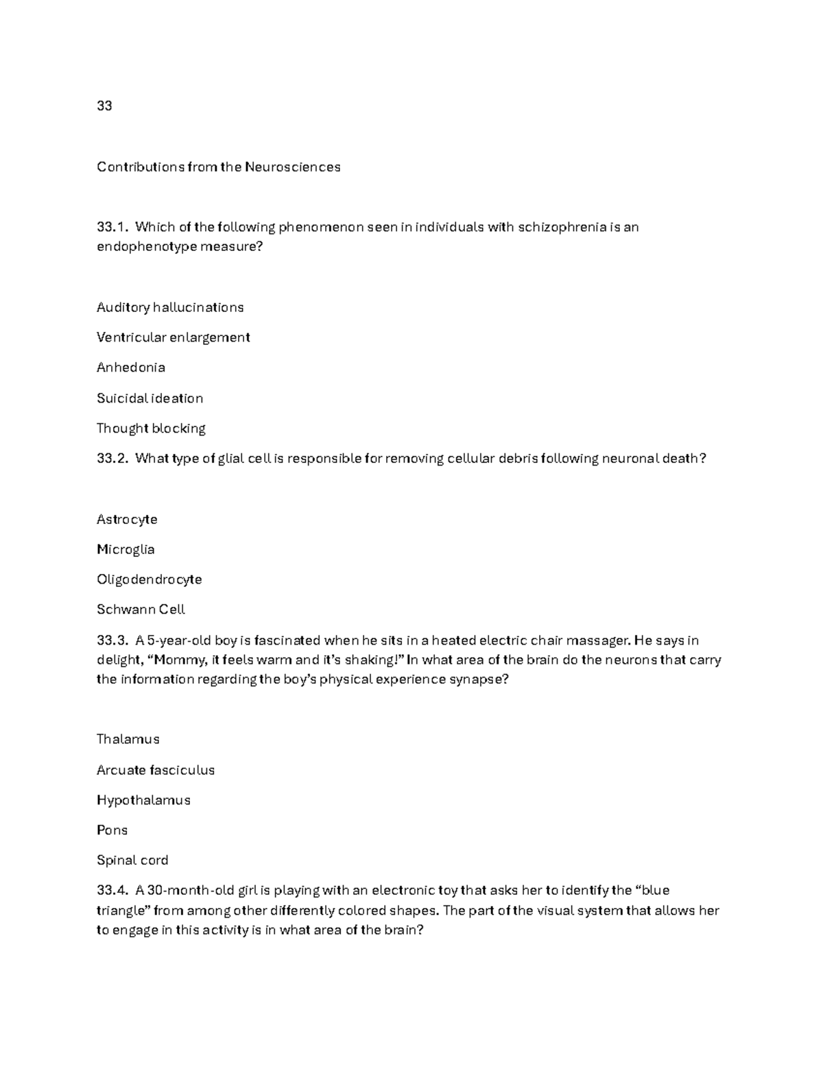 Chapter 33 - Neuroscience Contributions in Kaplan & Sadock Study Guide ...