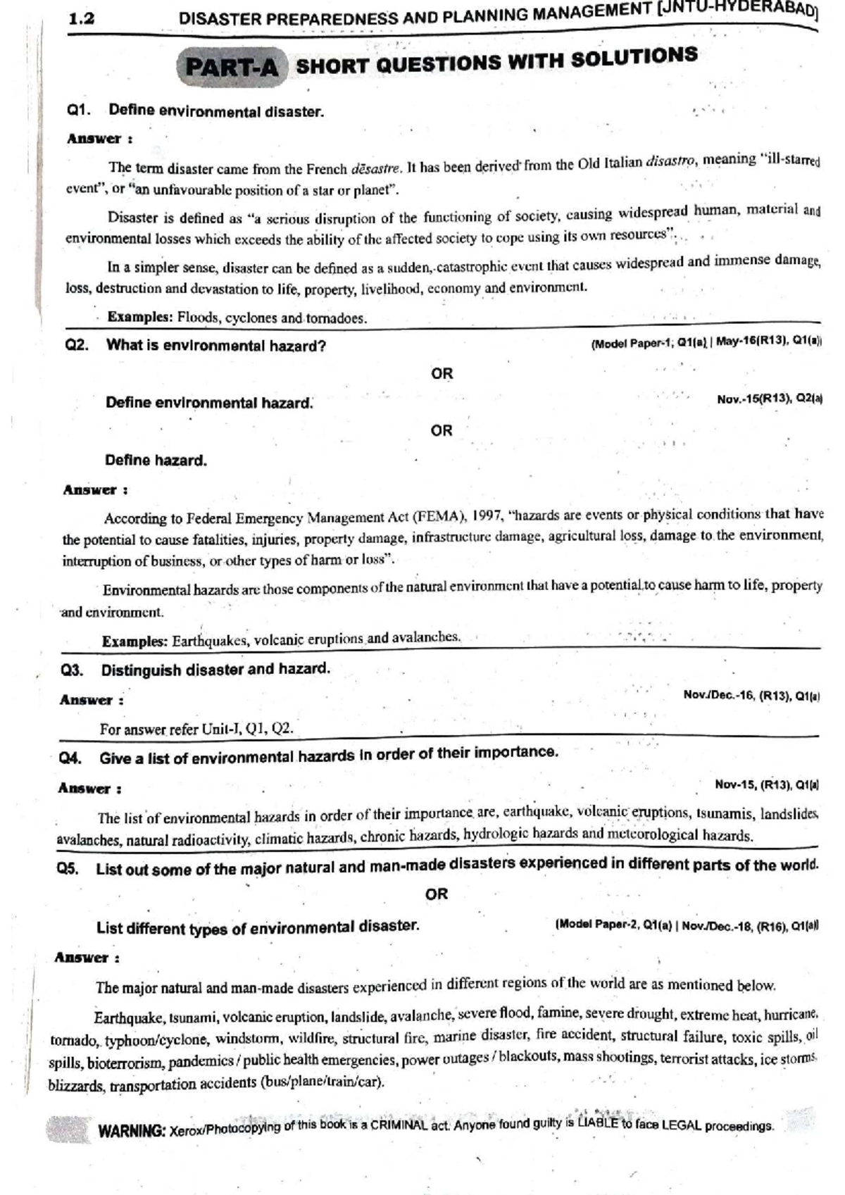Disaster Preparedness and Planning Management (DPPM) Unit 1 Notes - Studocu